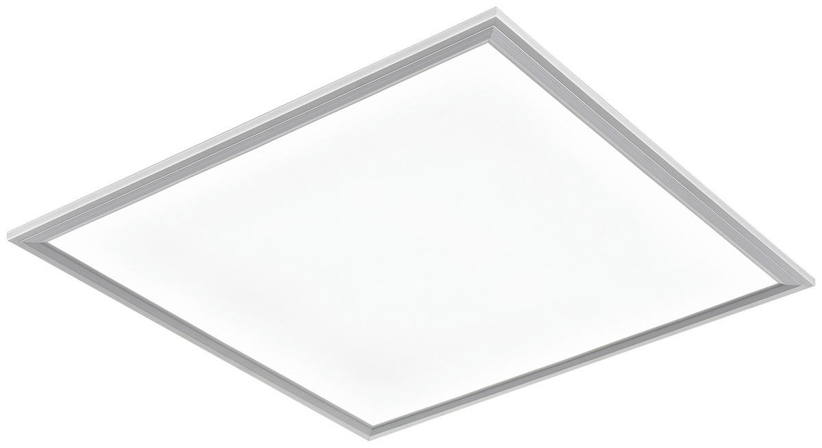 POCOline Deckenpanel Plano weiß silber Kunststoff Aluminium B/H/L: ca. 30x7x30 cm LED-Deckenpanel_Plano - weiß/silber (30,00/30,00/7,00cm) - POCOline