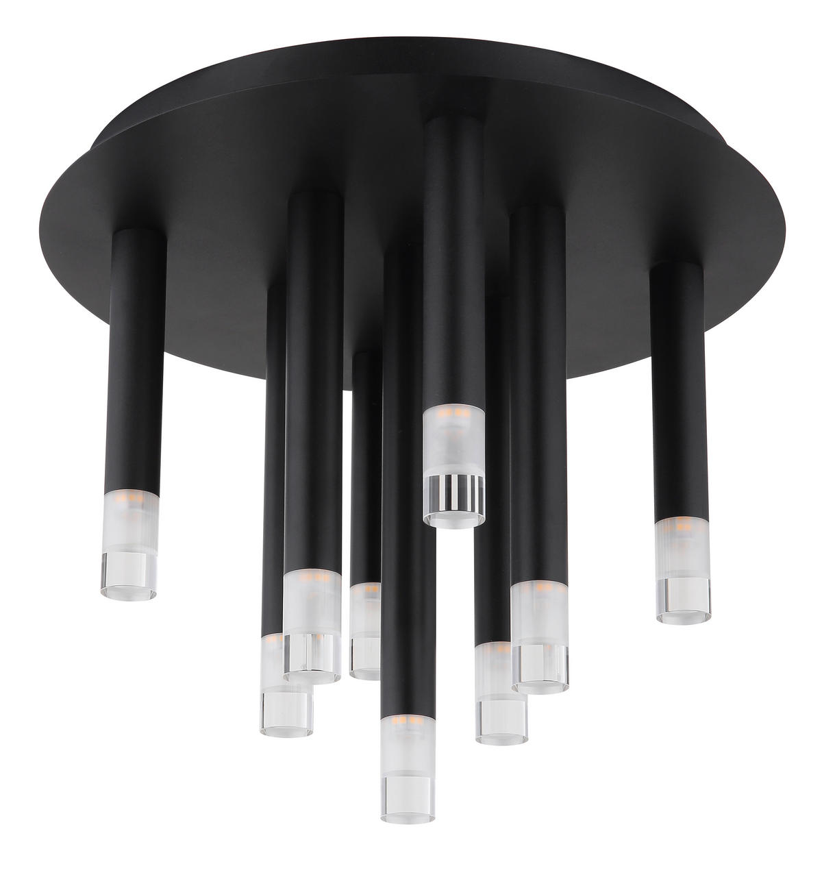 GLOBO LED-Deckenleuchte schwarz Metall H/D: ca. 29,6x34 cm 9 Brennstellen RYAN - schwarz (34,00/29,60cm) - GLOBO