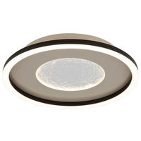 GLOBO LED-Deckenleuchte WILEY 48904-24 schwarz weiß Acryl Metall H/D: ca. 5,7x33 cm 1 Brennstellen WILEY - weiß/schwarz (33,00/5,70cm) - GLOBO