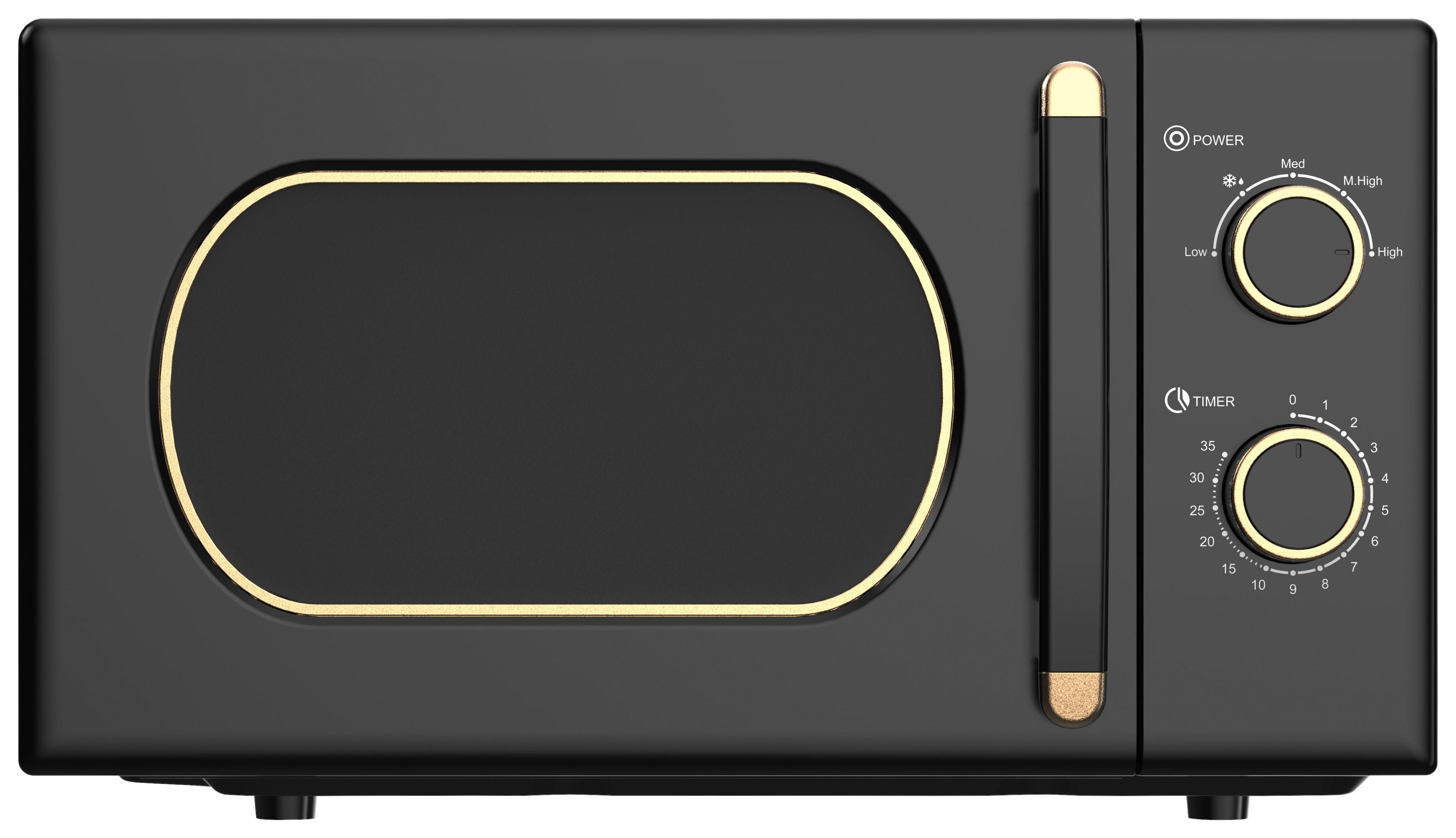 POCOline Mikrowelle C20MXP17-E70 schwarz Metall B/H/L: ca. 32,6x26,3x45,6 cm ca. 20 l Mikrowelle_Mailand - schwarz (45,60/32,60/26,30cm) - POCOline