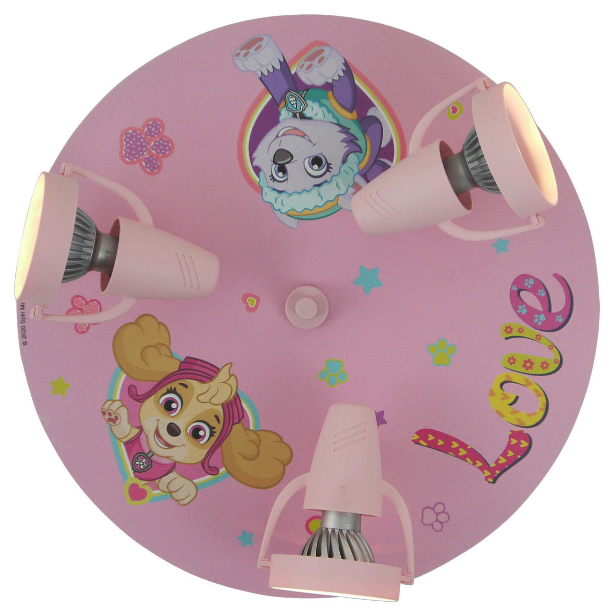 Niermann Strahler Pawsitive Pups 610 rosa Kunststoff D: ca. 35 cm GU10 3 Brennstellen Strahler_Paw_Patrol-Pawsitive_Pups - rosa (35,00cm) - Niermann