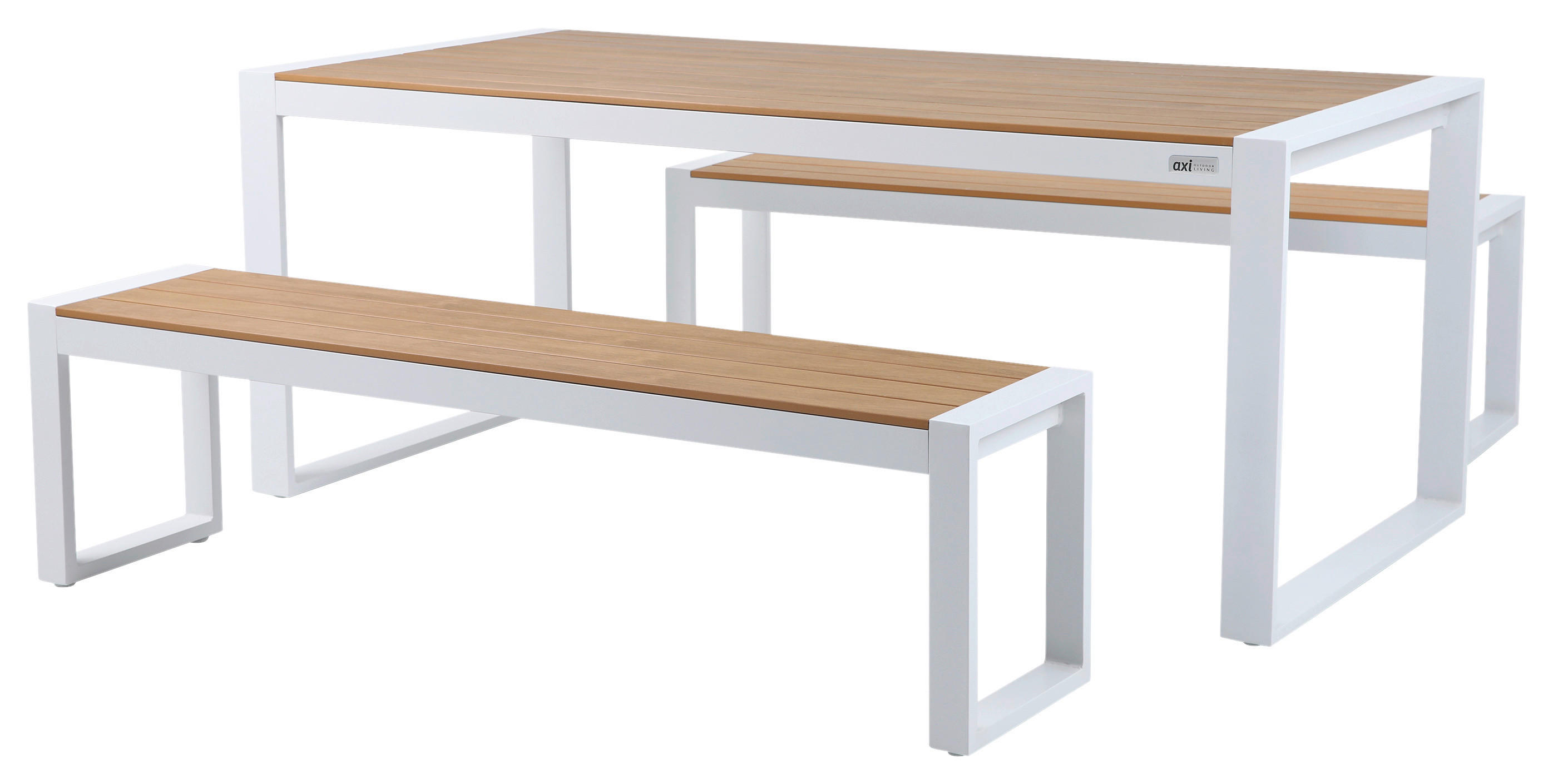 AXI Outdoor Living Gartenset Tony braun Kunststoff B/H/L: ca. 90x75x190 cm Tony - braun/weiß (190,00/90,00/75,00cm) - AXI Outdoor Living