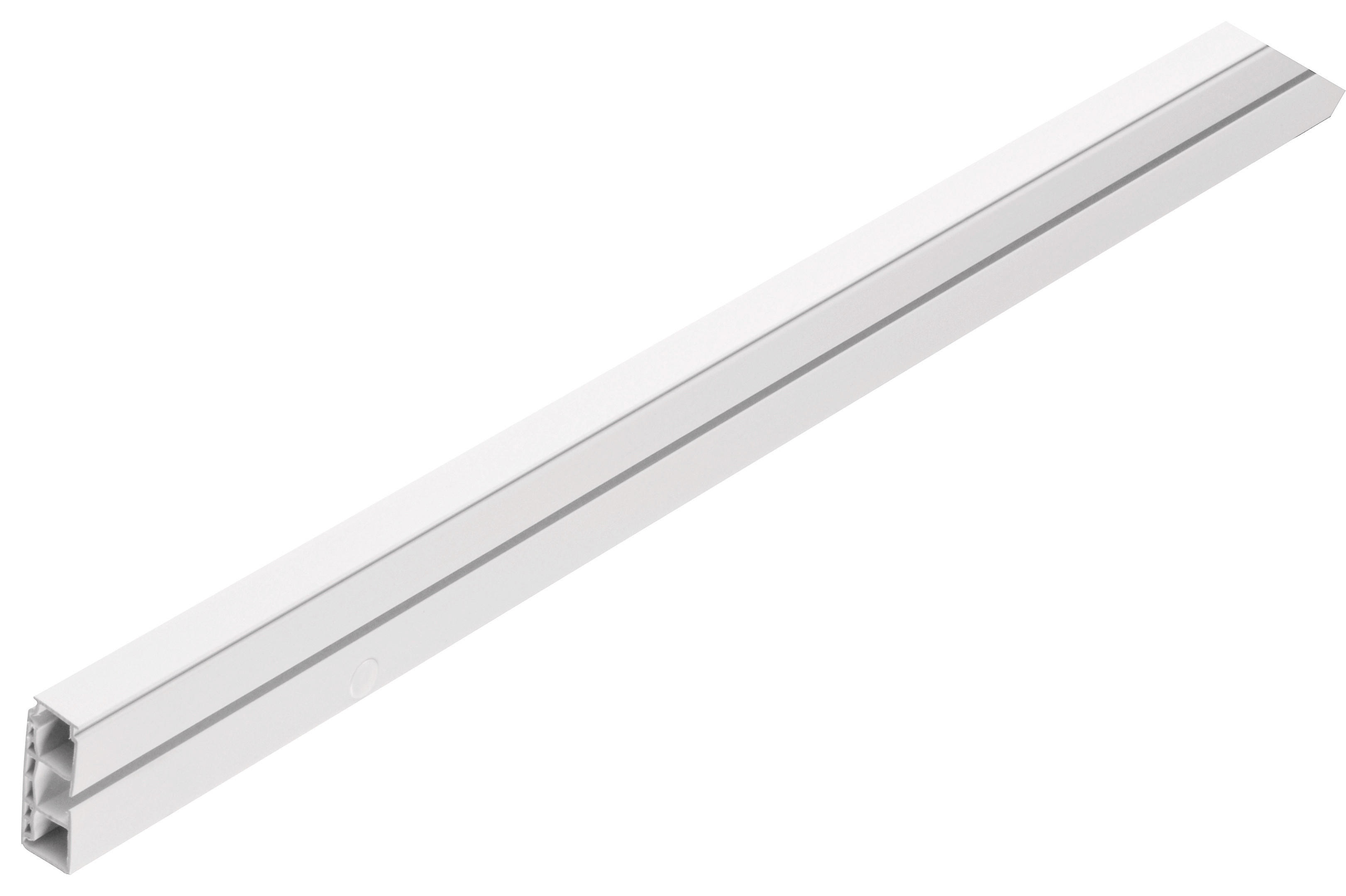 Gardinenschiene weiß Kunststoff L: ca. 120 cm 1.0 Läufe Schiene_Hohlkammer_1lfg. - weiß (120,00cm)