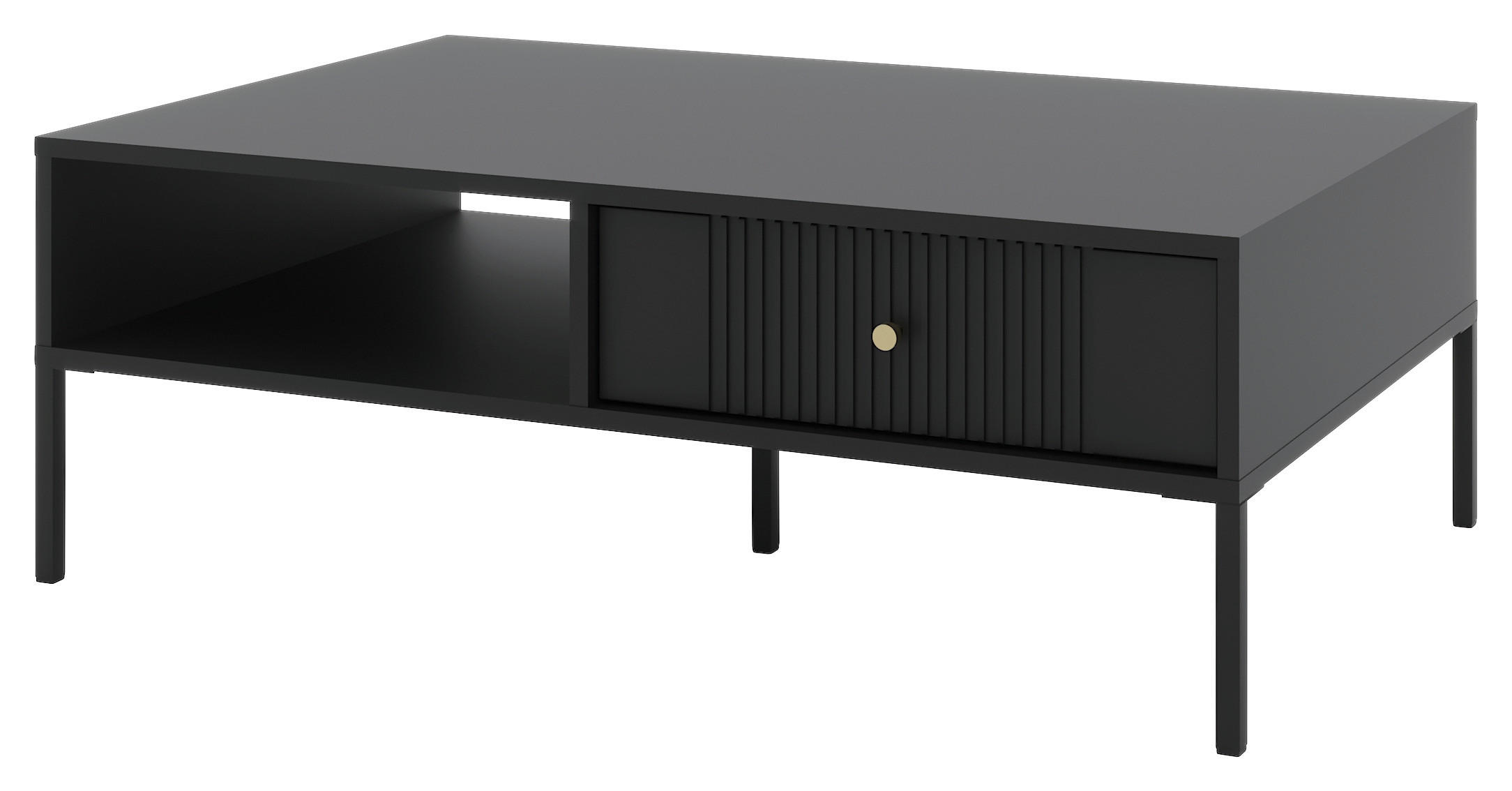 Couchtisch ISEO schwarz B/H/T: ca. 104x37x68 cm ISEO - schwarz (104,00/37,00/68,00cm) - WIPMEB