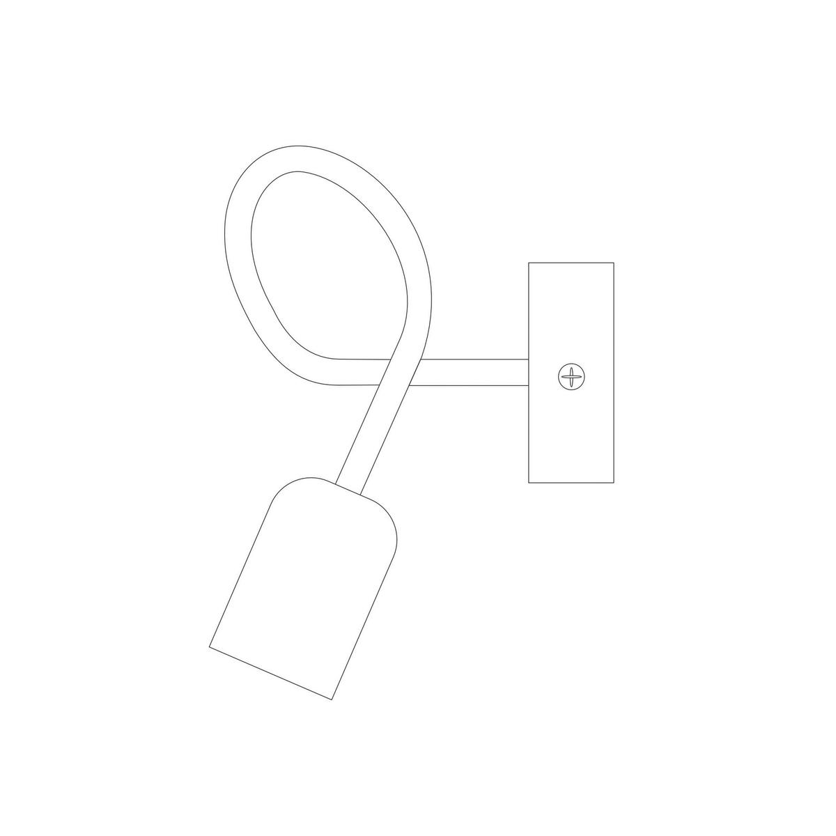 Lamkur Wandleuchte weiß Stahl B/H/L: ca. 8x18x16 cm E27 1 Brennstellen Lizzy - weiß (16,00/8,00/18,00cm) - Lamkur