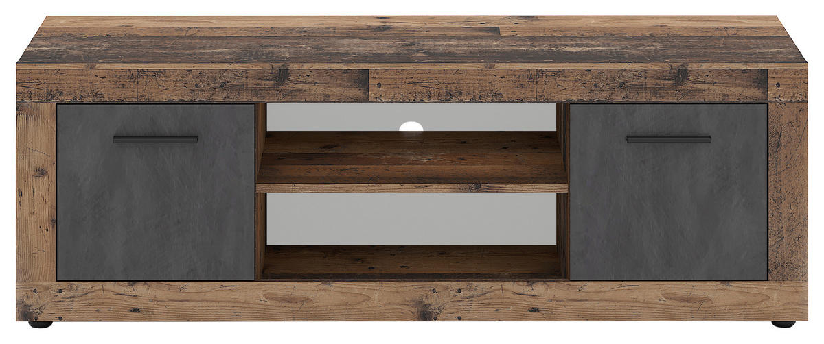 TV-Lowboard LUNA 2D Eiche Old Wood Nachbildung Eiche Matera Nachbildung Beton Optik B/H/T: ca. 140x40x40 cm LUNA 2D - Eiche/Beton (140,00/40,00/40,00cm) - WIPMEB
