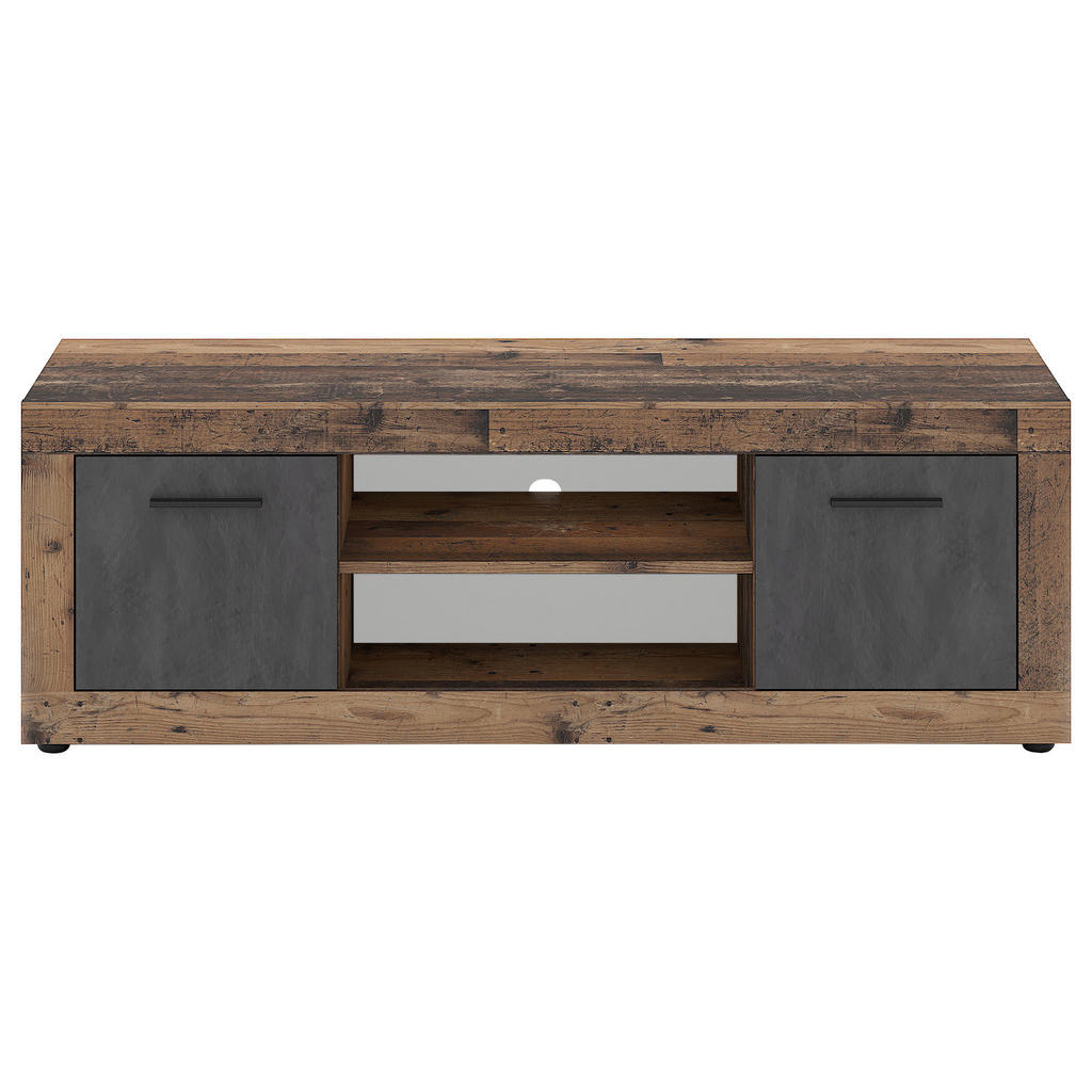 Thumbnail - TV-Lowboard LUNA 2D Eiche Old Wood Nachbildung Eiche Matera Nachbildung Beton Optik B/H/T: ca. 140x40x40 cm