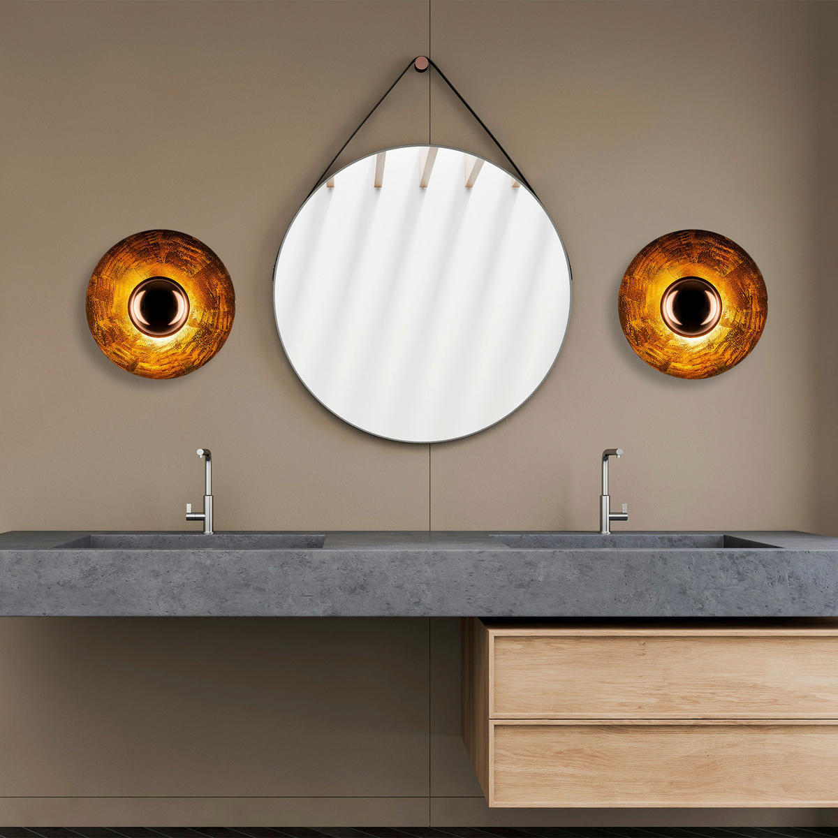 Opviq Wandleuchte Kurt Kupfer Metall B/H/T/L/D: ca. 38x31x38x38x38 cm G9 1 Brennstellen Kurt - Kupfer (38,00/38,00/31,00cm) - Opviq