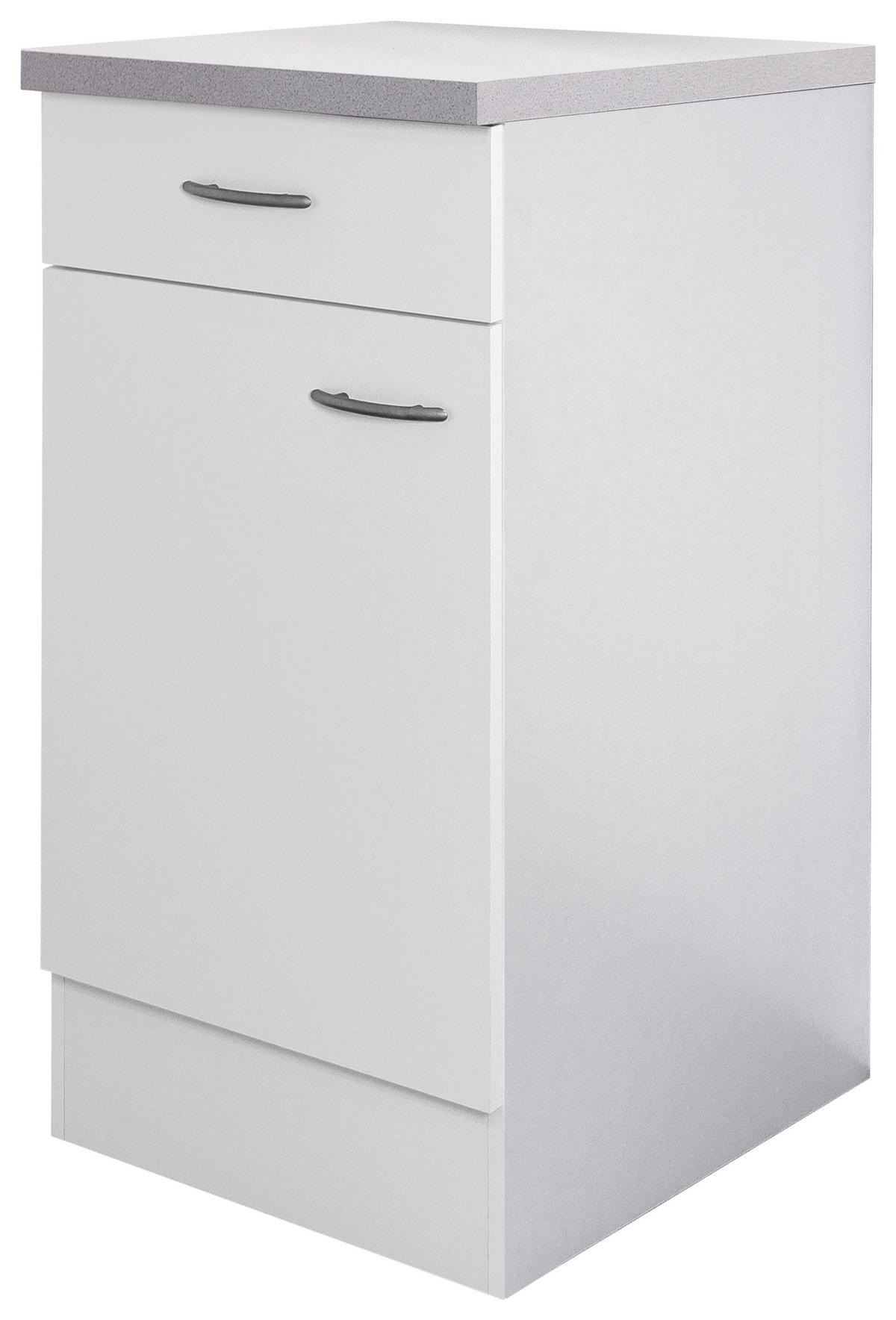 Flex-Well Unterschrank Wito weiß B/H/T: ca. 40x85x60 cm Wito - weiß/Edelstahl (40,00/85,00/60,00cm) - Flex-Well