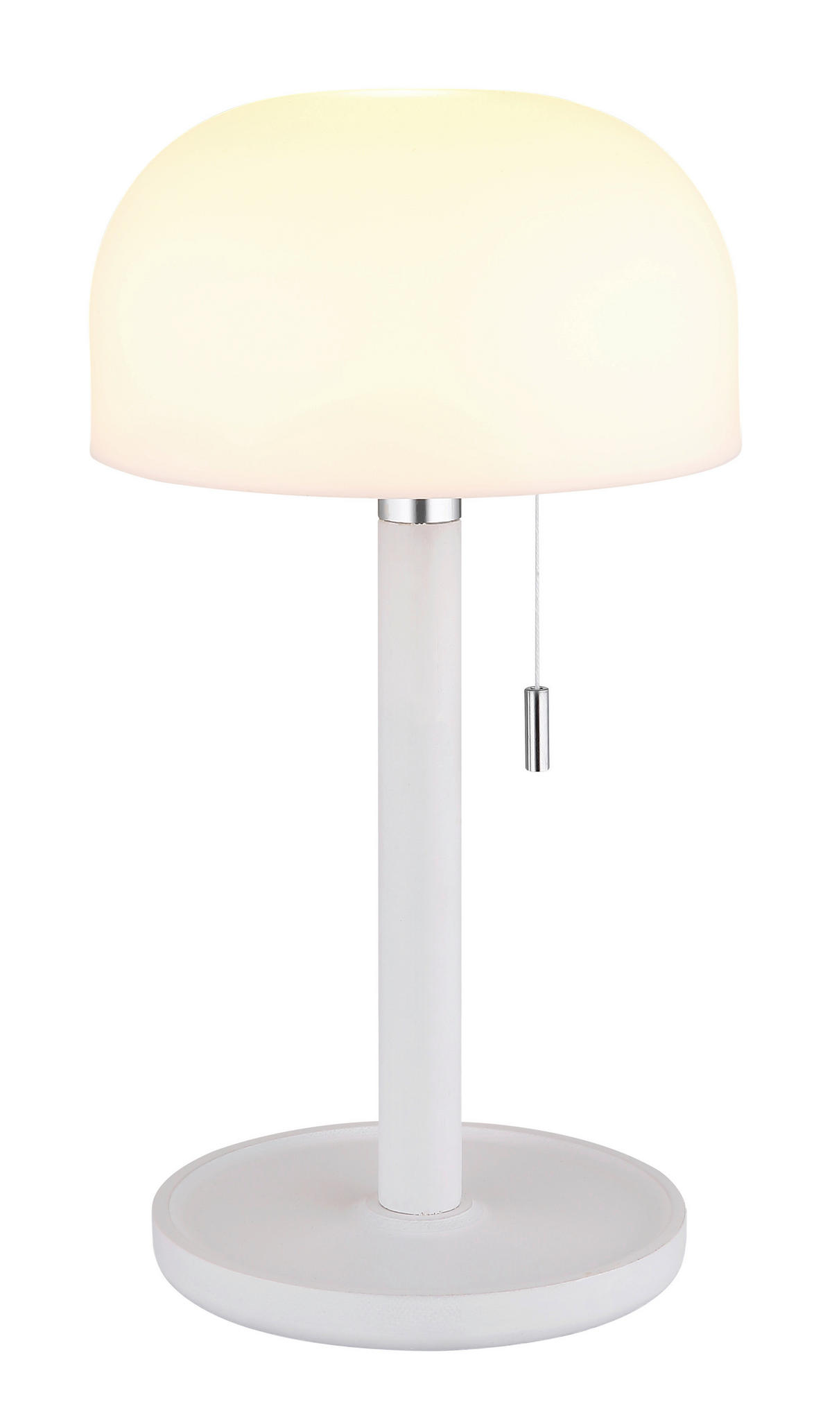 GLOBO LED-Tischleuchte NORMAN 21016W Opal weiß Bambus Kunststoff H/D: ca. 28x15 cm 1 Brennstellen NORMAN - weiß/Opal (15,00/28,00cm) - GLOBO