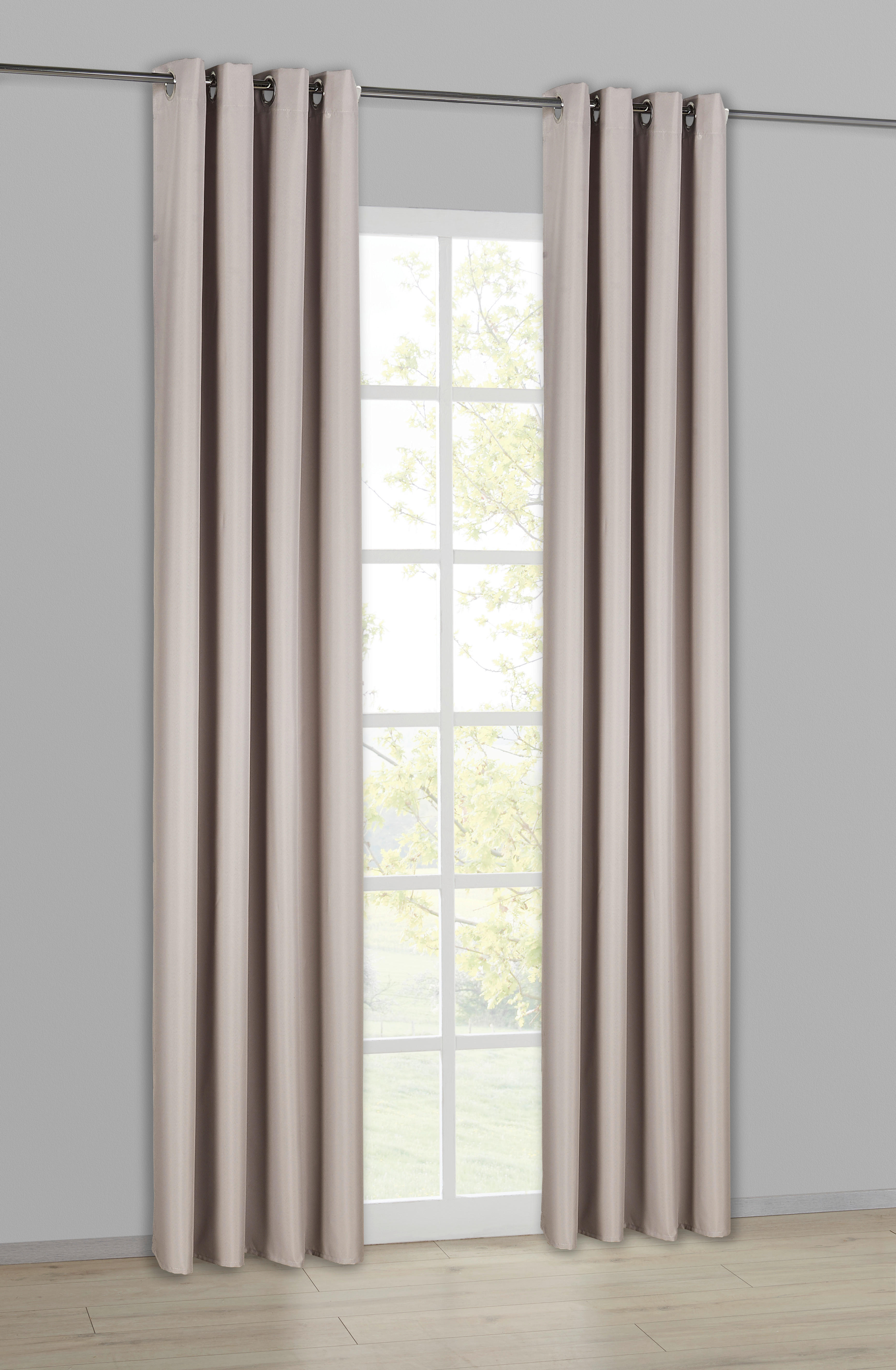 Ösenvorhang Sorrento silber B/L: ca. 140x245 cm Sorrento - silber (140,00/245,00cm) - POCOline