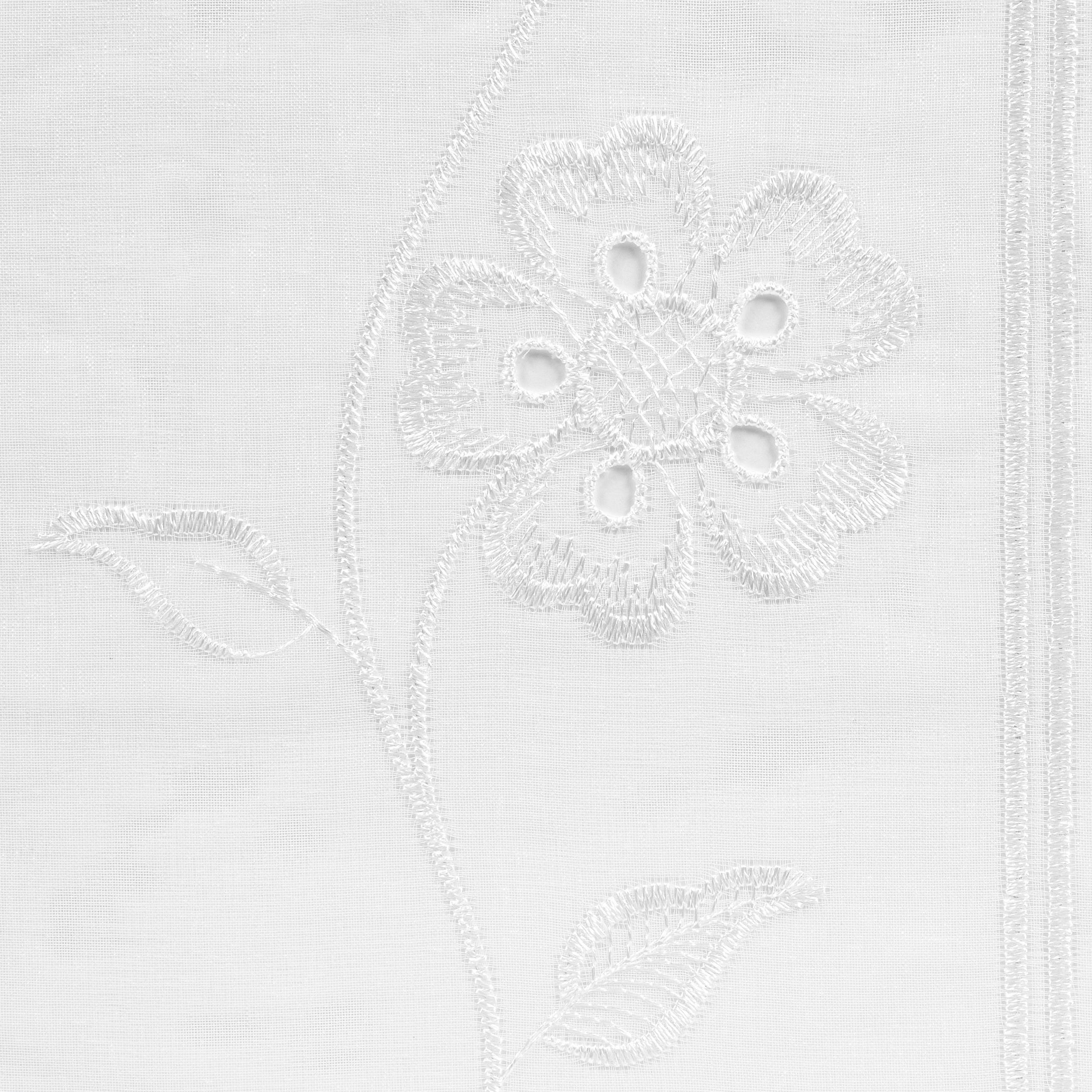 Scheibengardinen-Meterware Amore weiß H: ca. 60 cm Amore - weiß (60,00cm)