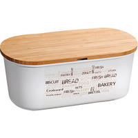 Kesper Brotbox weiß Bambus B/H/L: ca. 20x4,5x34 cm Brotbox - weiß/natur (34,00/20,00/4,50cm) - Kesper