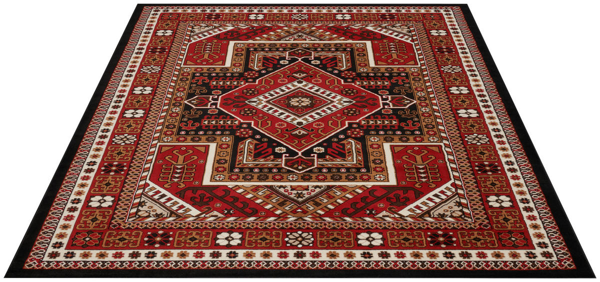 Merinos Teppich Mosso schwarz B/L: ca. 200x280 cm Mosso - rot/schwarz (200,00/280,00cm) - Merinos