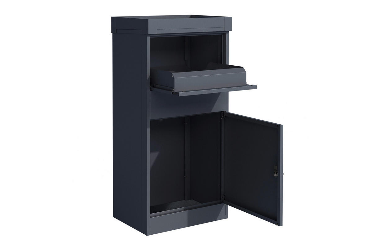 Westmann Paketbox Piet anthrazit B/H/T: ca. 50x105x37 cm Piet - anthrazit (50,00/105,00/37,00cm) - Westmann