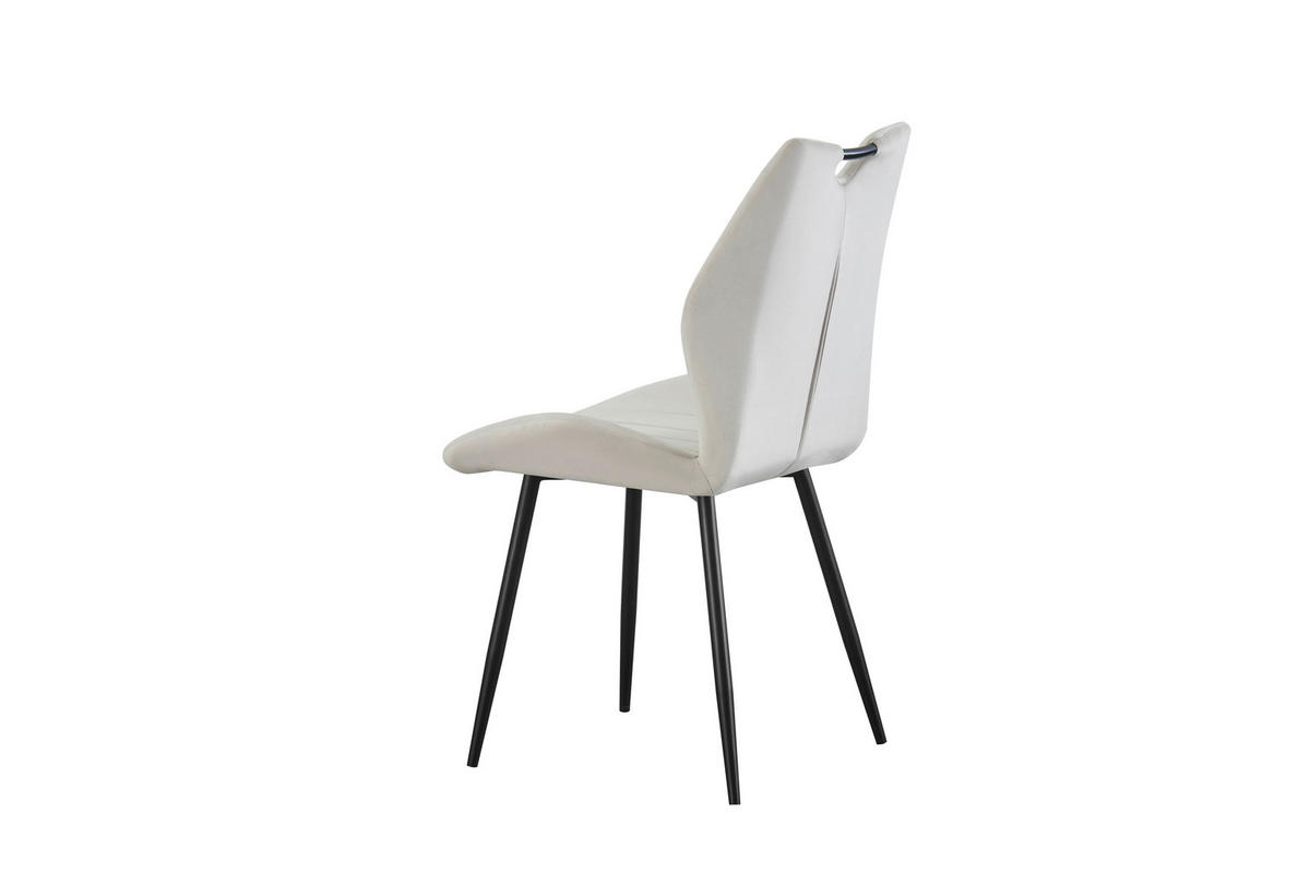 Stuhl CHRISTIN, 2er Set creme schwarz B/H/T: ca. 52x58x75 cm CHRISTIN, 2er Set - creme/schwarz (52,00/58,00/75,00cm) - xonox.home