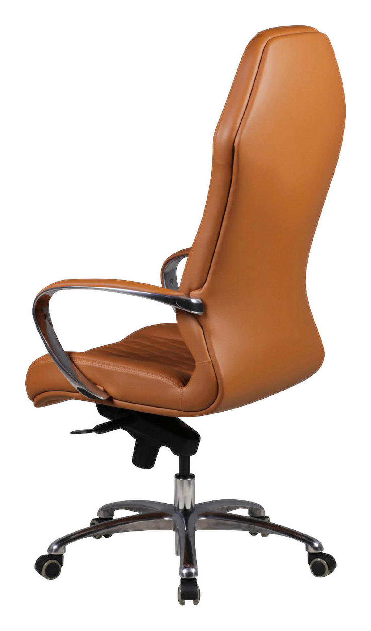 Drehstuhl braun Leder Bürostuhl MONTEREY - braun (67,00/136,00/70,00cm) - Amstyle