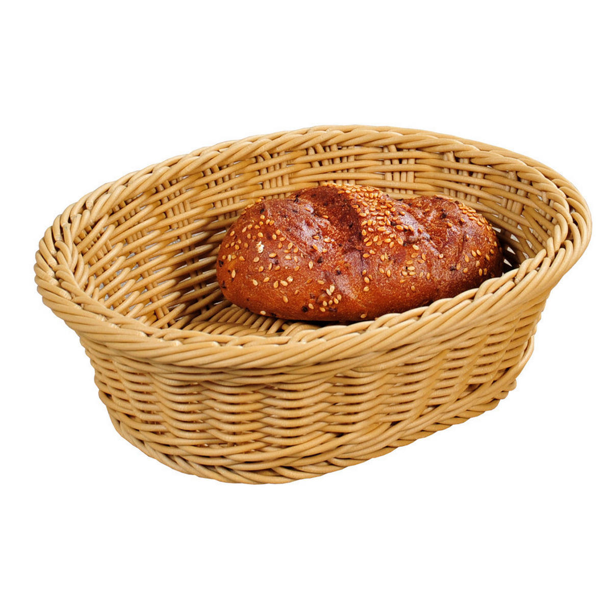 Kesper Brot und Obstkorb braun Kunststoff B/H/L: ca. 20,5x25x22 cm Brot-/u.Obstkorb_5erSet - braun (22,00/20,50/25,00cm) - Kesper