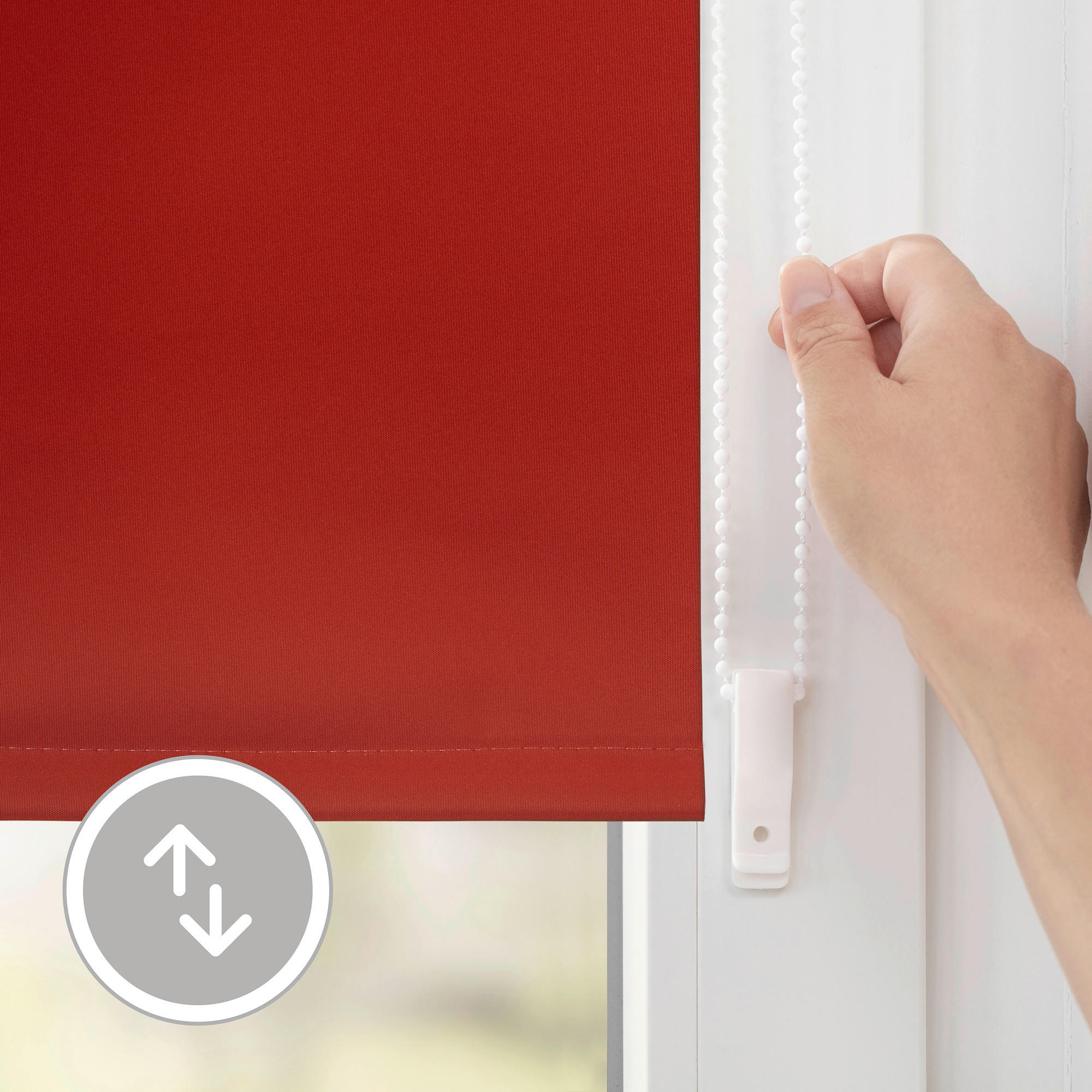 Thumbnail - LICHTBLICK Thermo Klebe-/Klemmrollo Verdunklungsqualität terracotta B/L: ca. 60x220 cm