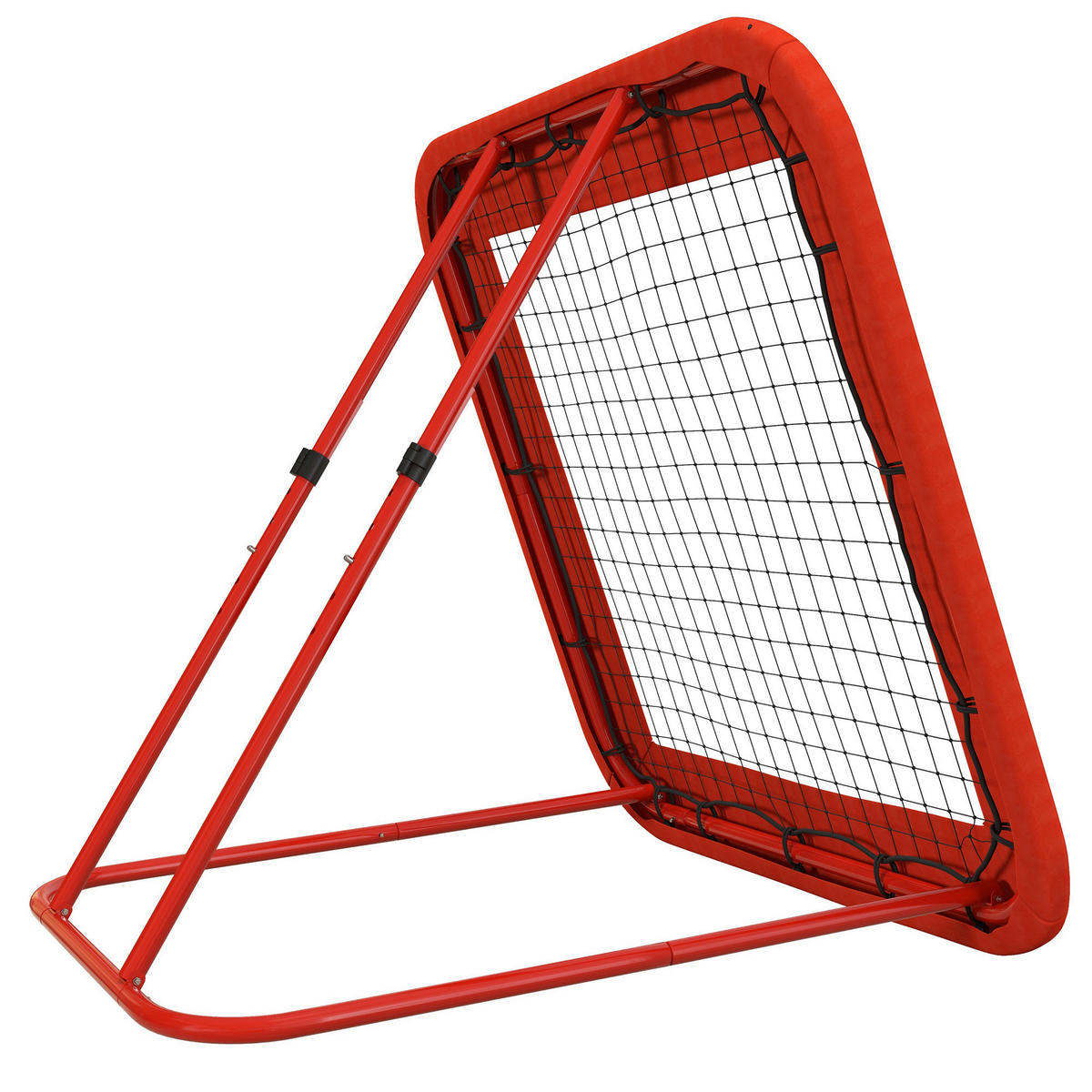 HOMCOM Fußball Rebounder rot Metall B/H/L: ca. 118x120x128 cm Fußball Rebounder - rot (128,00/118,00/120,00cm) - HOMCOM