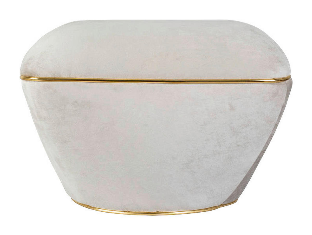 360 Living Hocker Contessa 100 taupe gold B/H/T: ca. 60x42,5x60 cm Contessa 100 - gold/taupe (60,00/42,50/60,00cm) - 360 Living