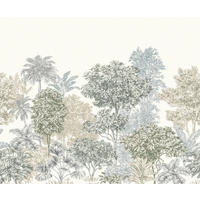 Komar Fototapete Painted Palms B/L: ca. 300x250 cm Painted Palms - (300,00/250,00cm) - Komar
