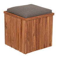 deVries Schatulle teak Teakholz B/H/L: ca. 45x50x45 cm Box Schatulle - teak/taupe (45,00/45,00/50,00cm) - deVries