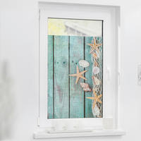 LICHTBLICK Fensterfolie Beach Meer Beach petrol B/L: ca. 50x50 cm Beach - petrol (50,00/50,00cm) - LICHTBLICK