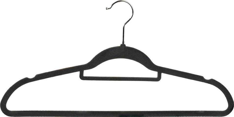 Kesper Kleiderbügel grau Kunststoff Kleiderbügel_25tlg. - grau (45,50/23,00/3,60cm) - Kesper