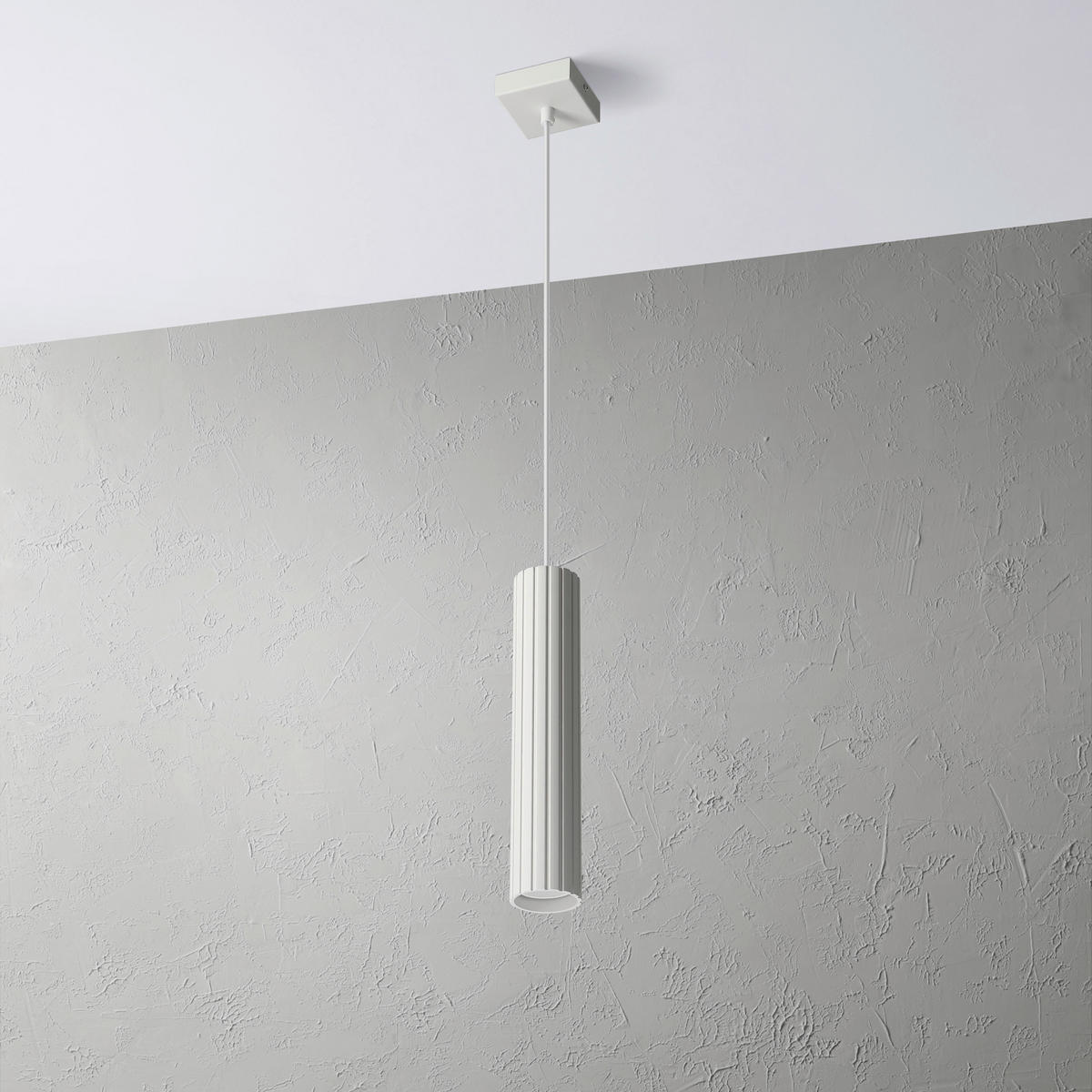 Lamkur Strahler weiß Stahl B/H/L: ca. 6,5x118x6,5 cm 1 Brennstellen Prisma - weiß (6,50/6,50/118,00cm) - Lamkur