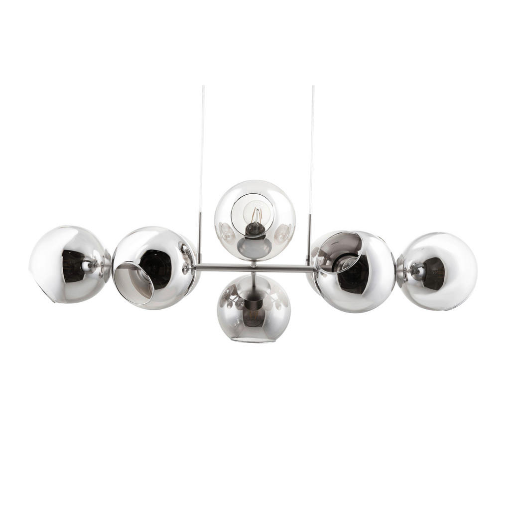 Thumbnail - Nowa Pendelleuchte 31240802 nickel matt Rauchglas Metall B/H/T: ca. 100x150x38 cm E27 8 Brennstellen