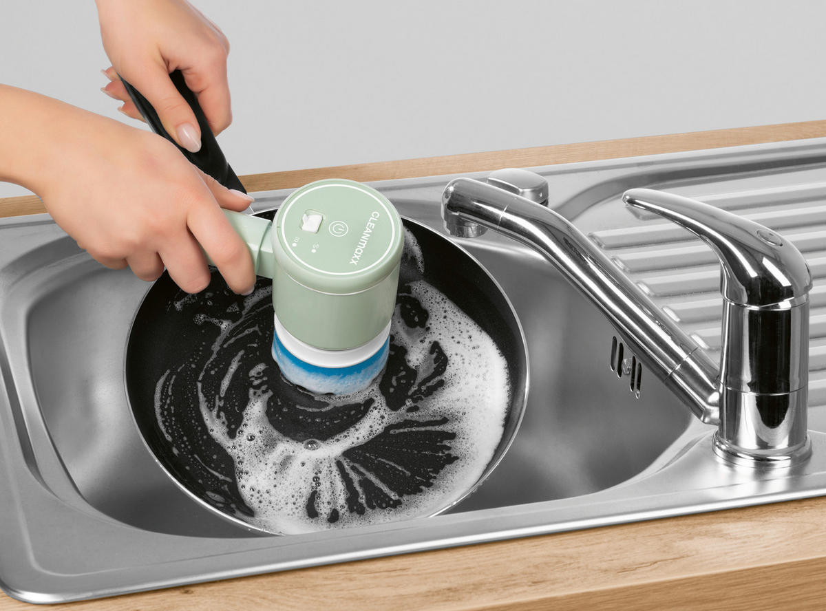 CLEANmaxx Haushaltshelfer mint B/H/L: ca. 7x12x21 cm Akku-Reinigungsbürste_CLEANmaxx - mint (21,00/7,00/12,00cm) - CLEANmaxx