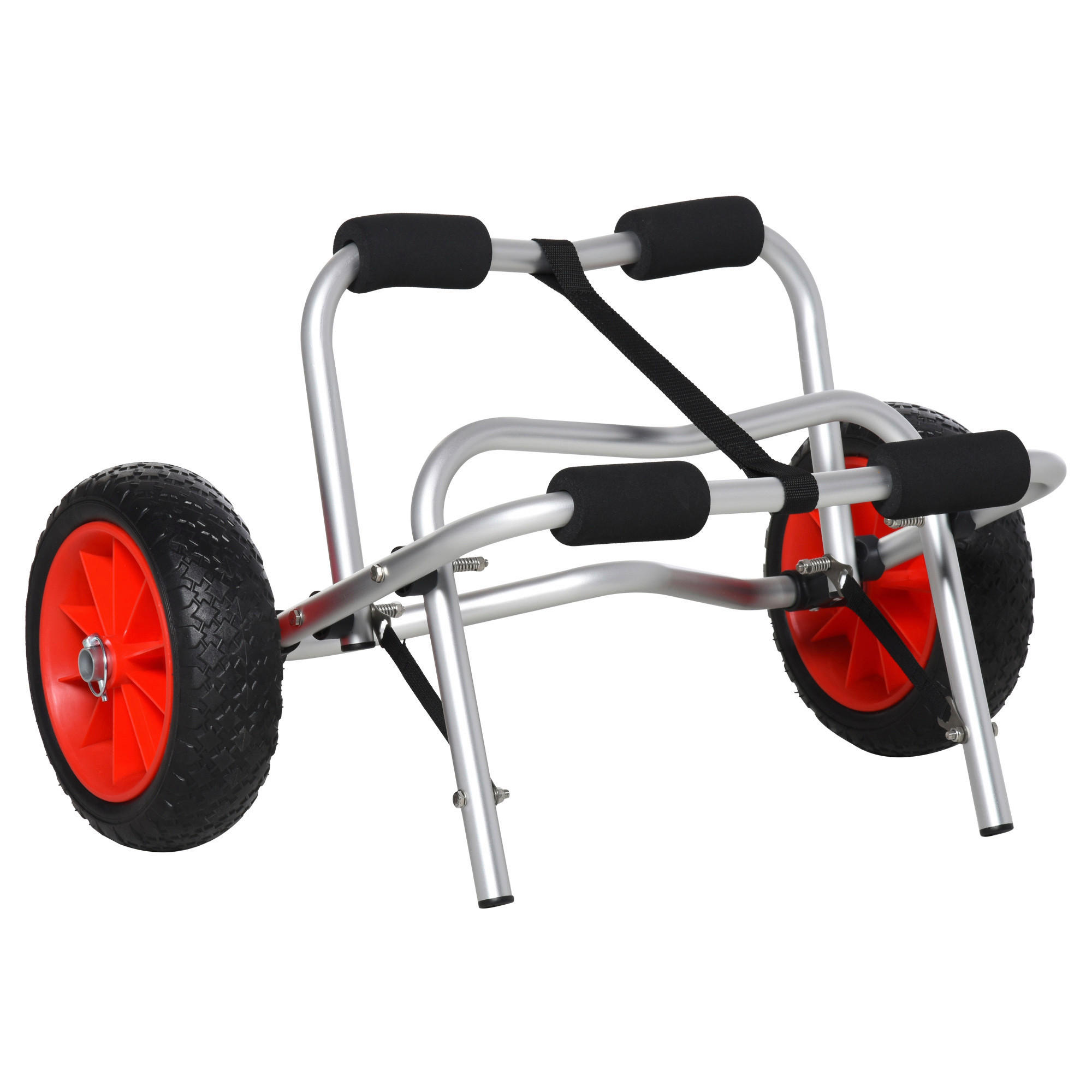 HOMCOM Kanuwagen silber Kunststoff B/H/L: ca. 44x5x68 cm Kanuwagen - silber (68,00/44,00/5,00cm) - HOMCOM