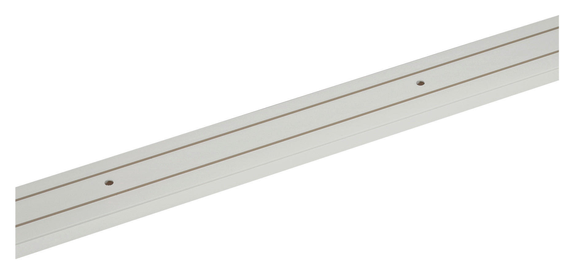 Gardinenschiene weiß Kunststoff L: ca. 120 cm 2.0 Läufe Schiene_Hohlkammer_2lfg. - weiß (120,00cm) - ondeco