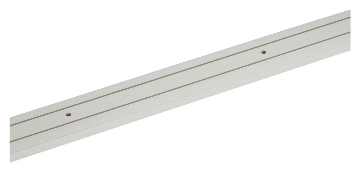 Gardinenschiene weiß Kunststoff L: ca. 120 cm 2.0 Läufe Schiene_Hohlkammer_2lfg. - weiß (120,00cm) - ondeco