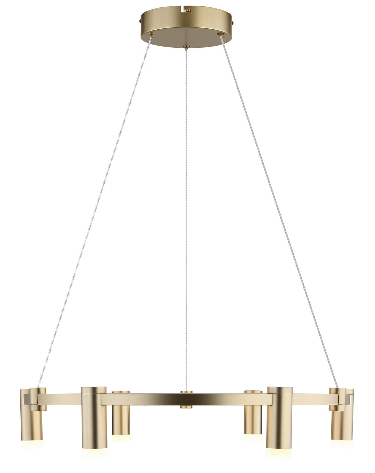 GLOBO Hängeleuchte Opal gold Acryl Aluminium Metall H/D: ca. 120x62 cm 1.0 Brennstellen Castela - gold/Opal (62,00/120,00cm) - GLOBO