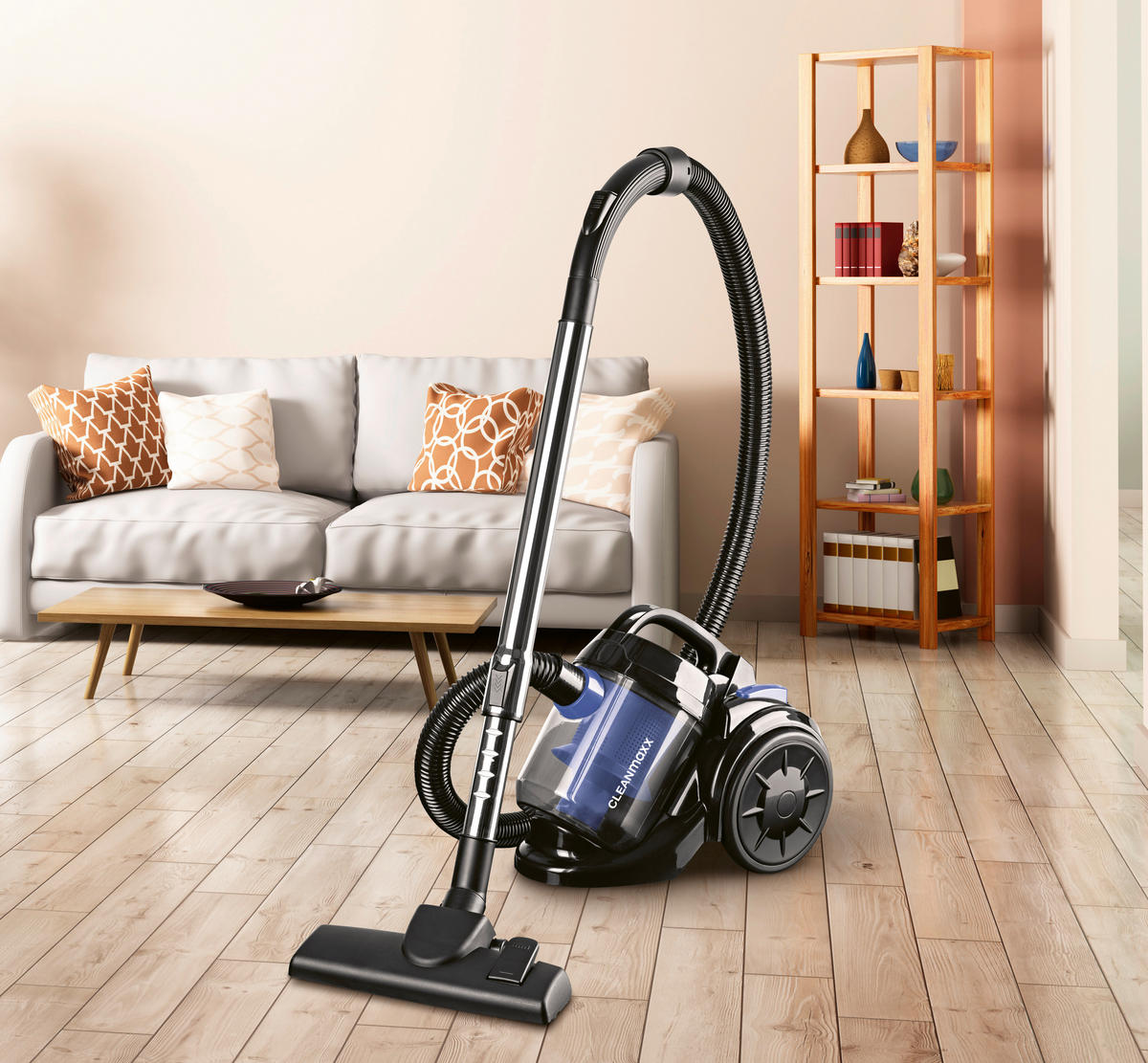 CLEANmaxx Bodenstaubsauger 15403 schwarz blau Kunststoff B/H/L: ca. 34x29x22 cm Bodenstaubsauger 15403 - blau/schwarz (22,00/34,00/29,00cm) - CLEANmaxx