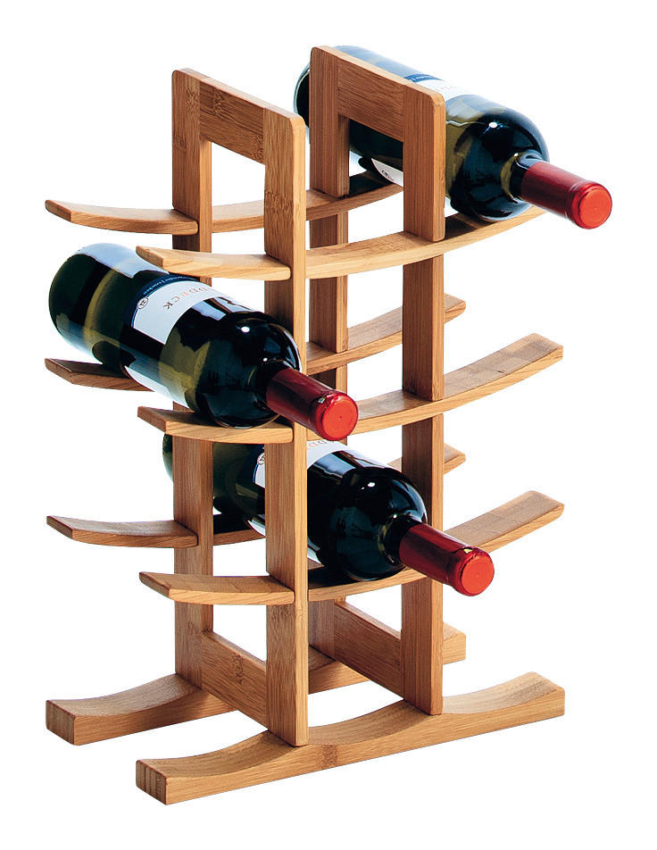 Zeller Weinregal für 12 Flaschen natur Bambus B/H/L: ca. 16x42x30 cm Weinregal_12_Flaschen - natur (30,00/16,00/42,00cm) - Zeller