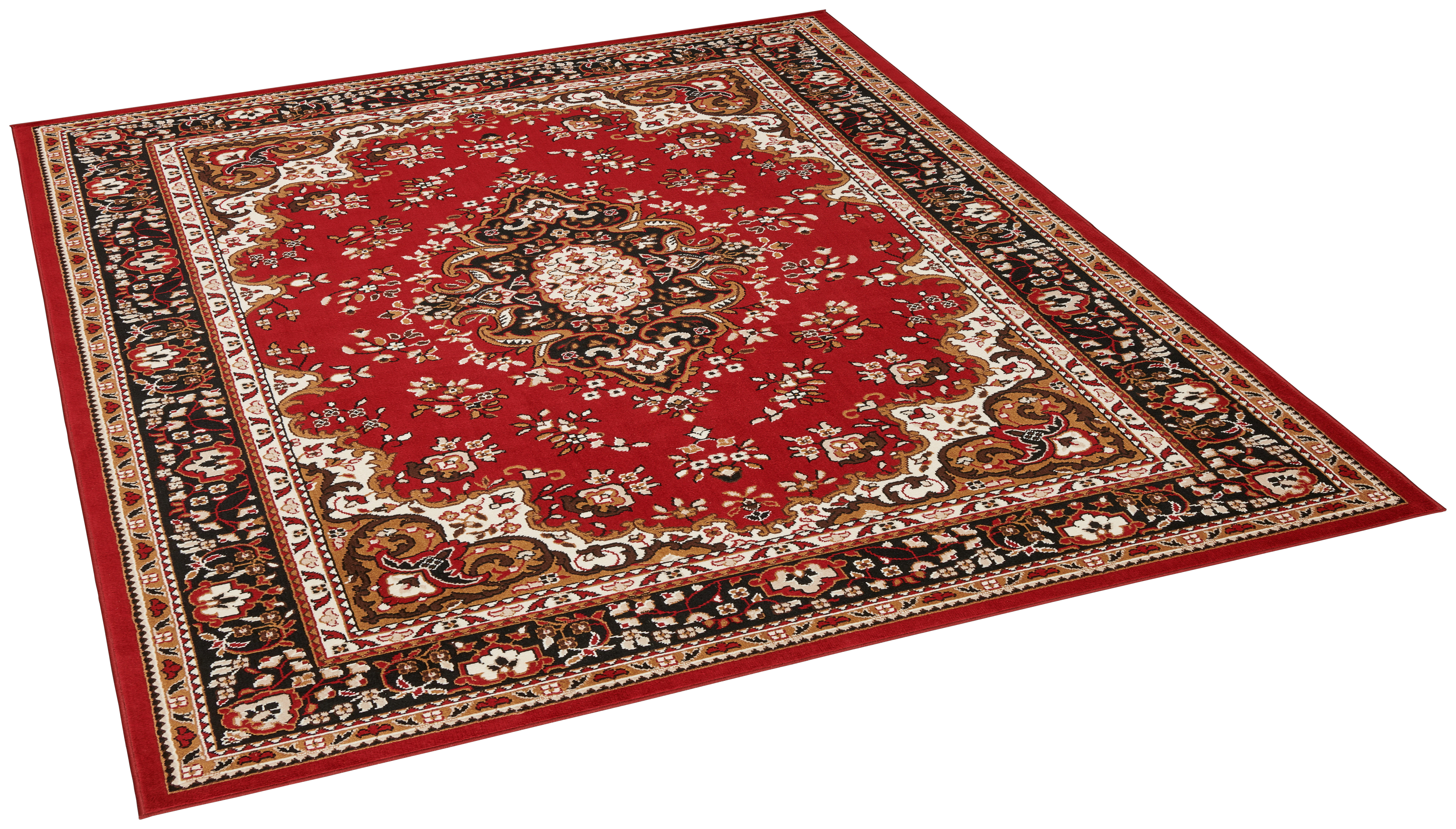 Merinos Teppich Mosso schwarz B/L: ca. 200x280 cm Mosso - rot/schwarz (200,00/280,00cm) - Merinos