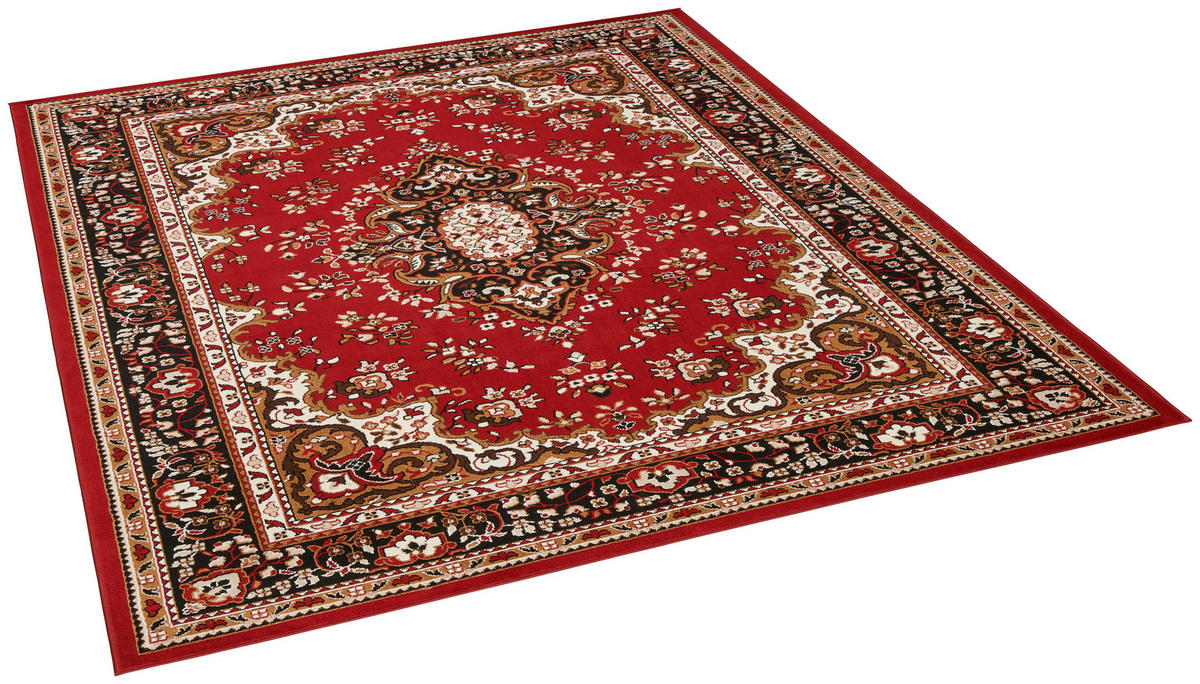 Merinos Teppich Mosso schwarz B/L: ca. 200x280 cm Mosso - rot/schwarz (200,00/280,00cm) - Merinos