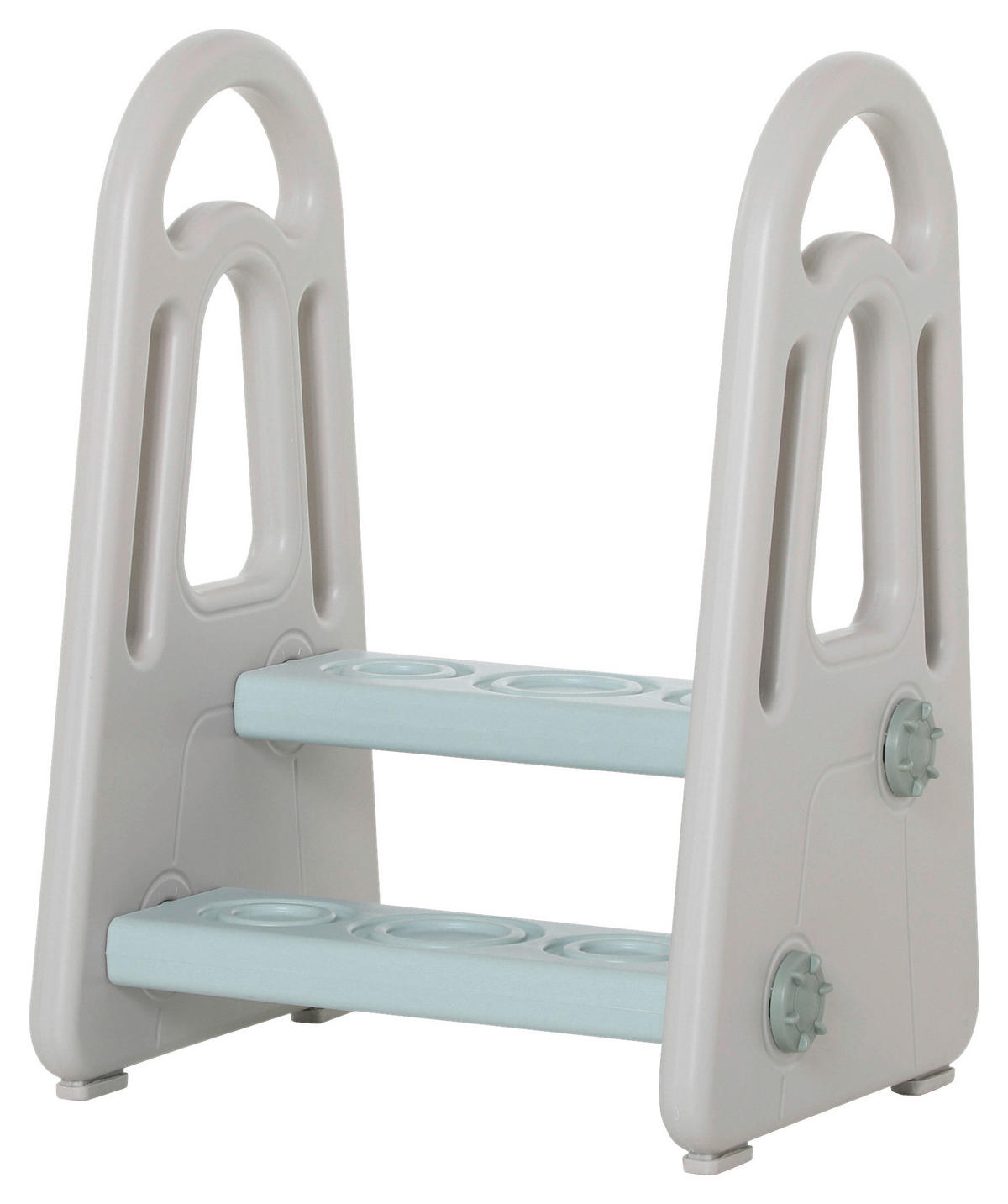 HOMCOM Hocker Polyethylen B/H/L: ca. 38,5x43,5x61 cm Trittschemel - blau (61,00/38,50/43,50cm) - HOMCOM