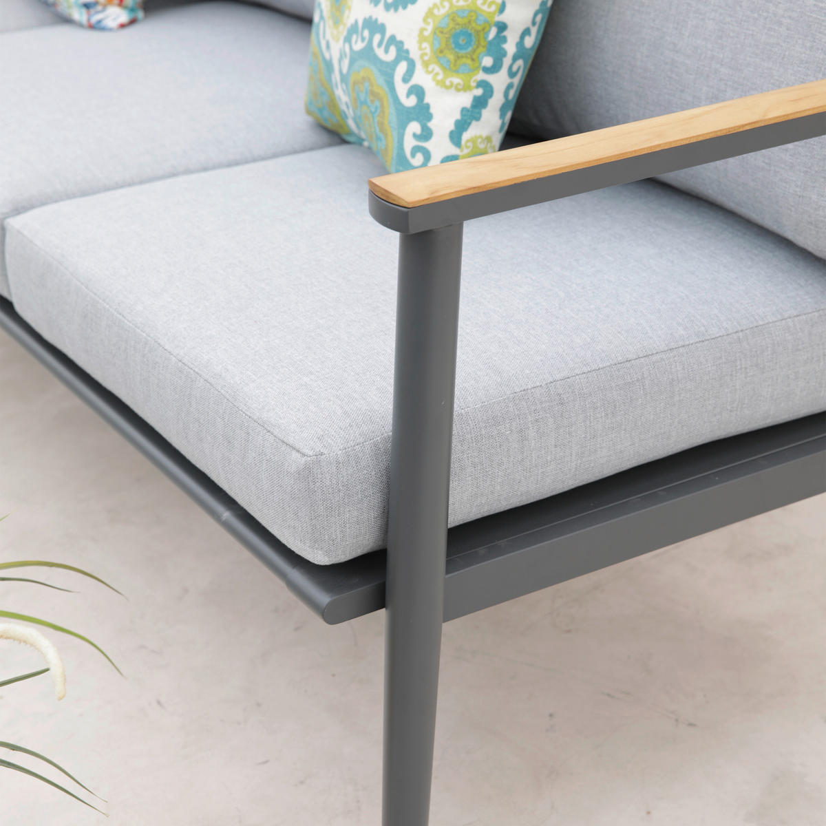 AXI Outdoor Living Loungeset Bibi braun Metall B/H/L: ca. 82,5x75,5x191,5 cm Bibi - braun/anthrazit (191,50/82,50/75,50cm) - AXI Outdoor Living