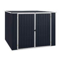 VidaXL Gerätehaus anthrazit B/H: ca. 197x161 cm Gerätehaus - anthrazit (197,00/161,00cm) - VidaXL