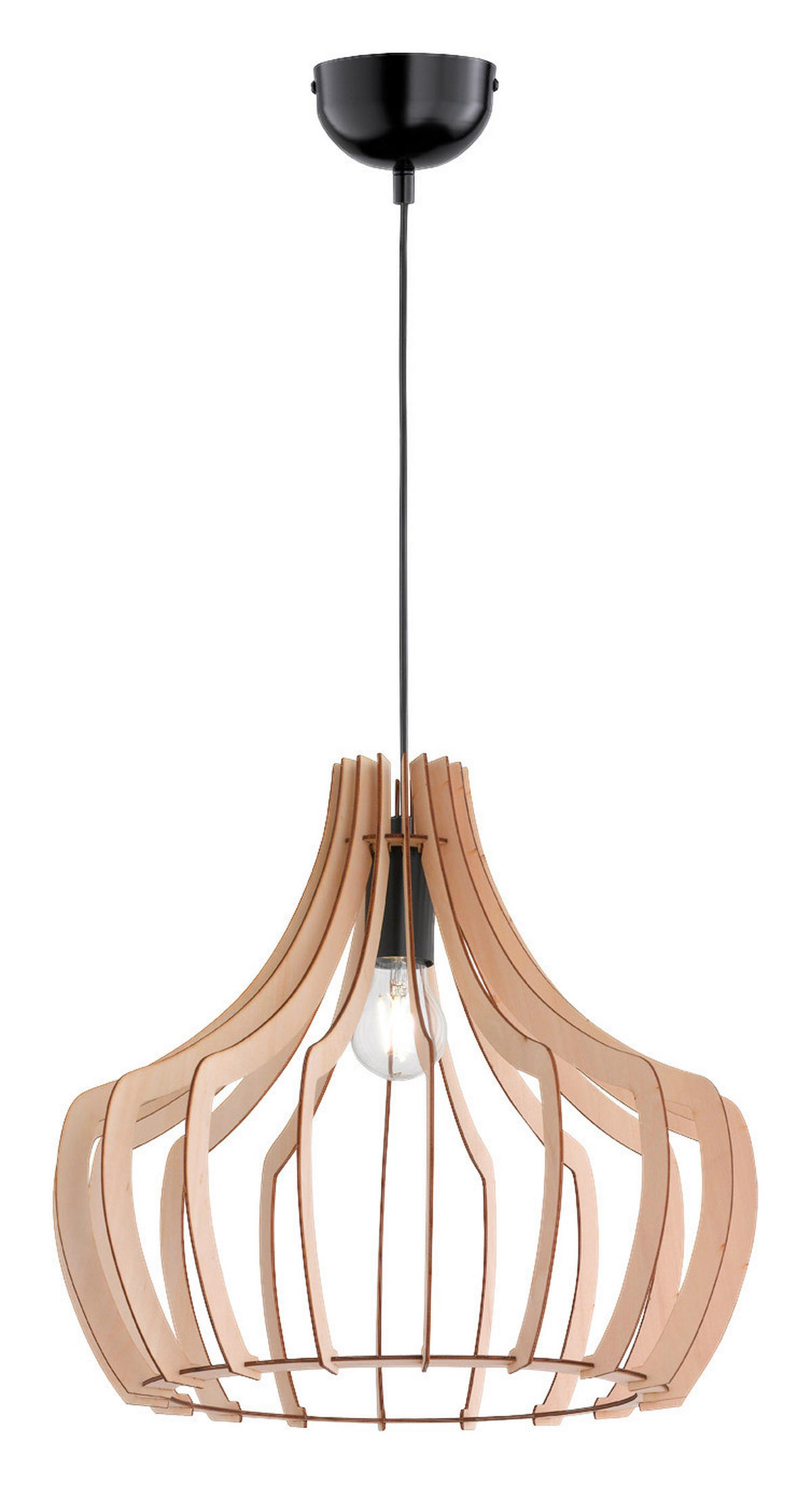 Reality Pendelleuchte R30253830 rosenholz Holz H/D: ca. 150x44 cm E27 1 Brennstellen Wood - rosenholz (44,00/150,00cm) - Reality