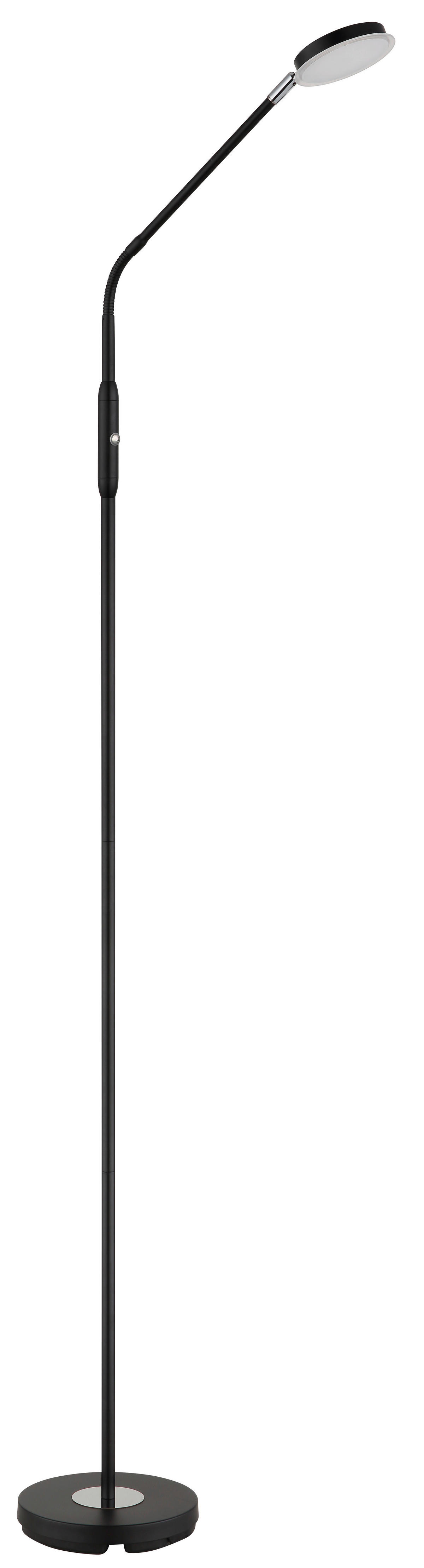 GLOBO Stehleuchte mattschwarz Metall B/H/L: ca. 20x173x52 cm 1 Brennstellen SILVIO - mattschwarz (52,00/20,00/173,00cm) - GLOBO