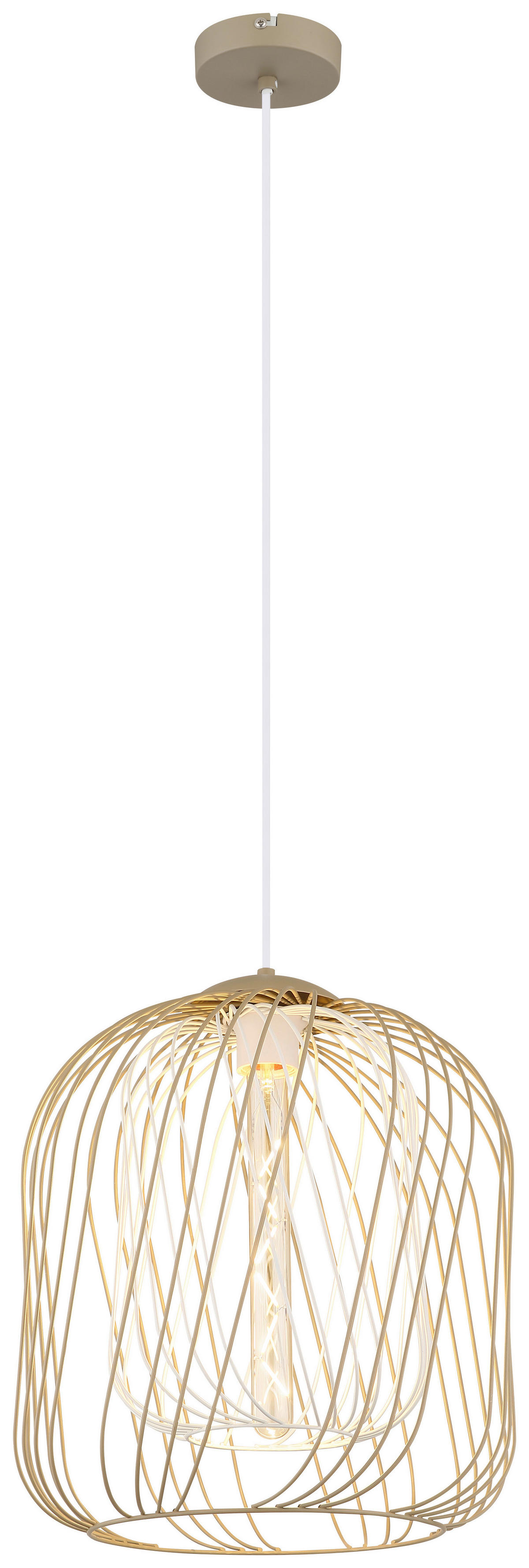 GLOBO Deckenleuchte DICHTI 15965H1 sand Metall H/D: ca. 150x35 cm E27 1 Brennstellen DICHTI - sand (35,00/150,00cm) - GLOBO