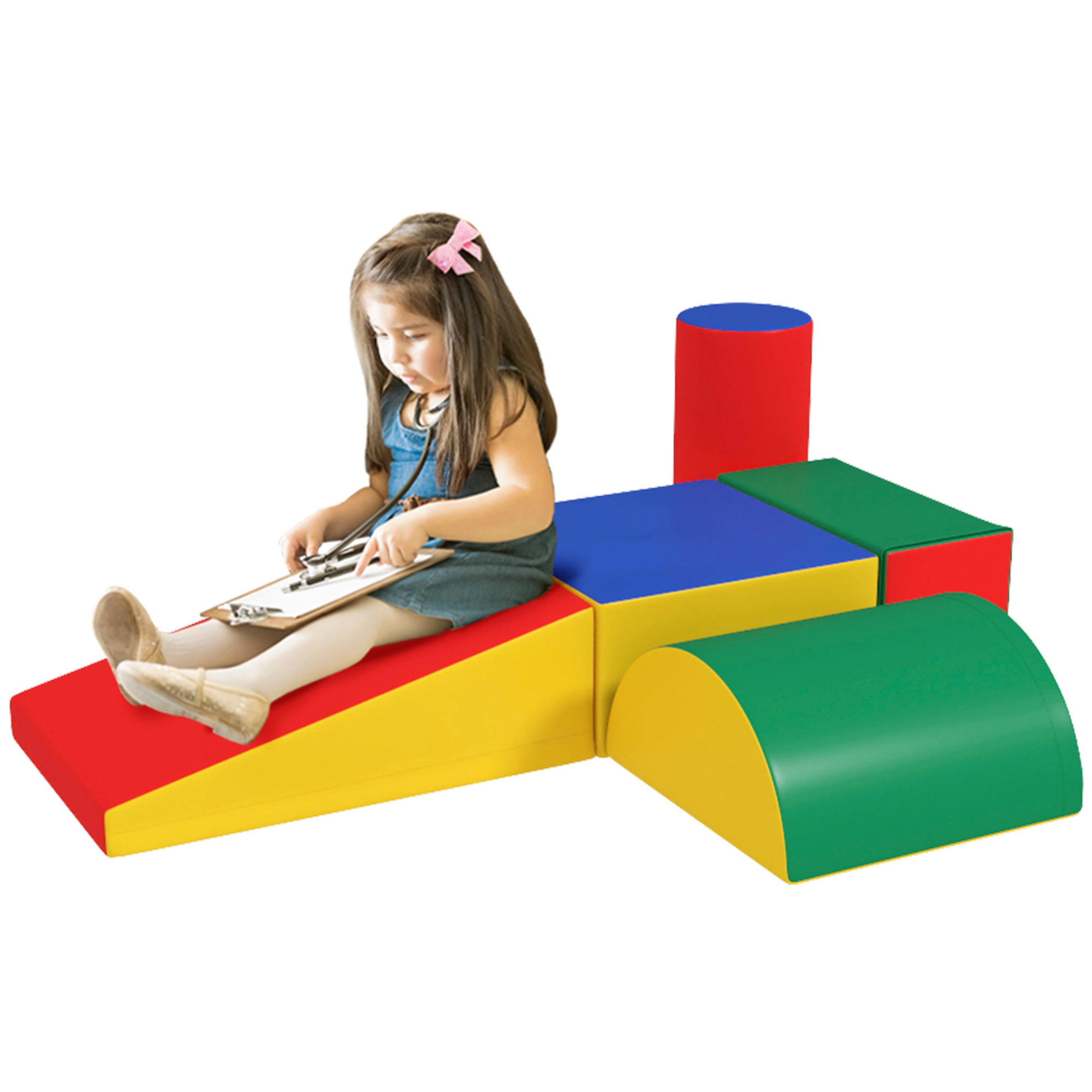 HOMCOM Bausteinset B/H/L: ca. 40,6x20,3x40,6 cm Bausteinset - multicolor (40,60/40,60/20,30cm) - HOMCOM