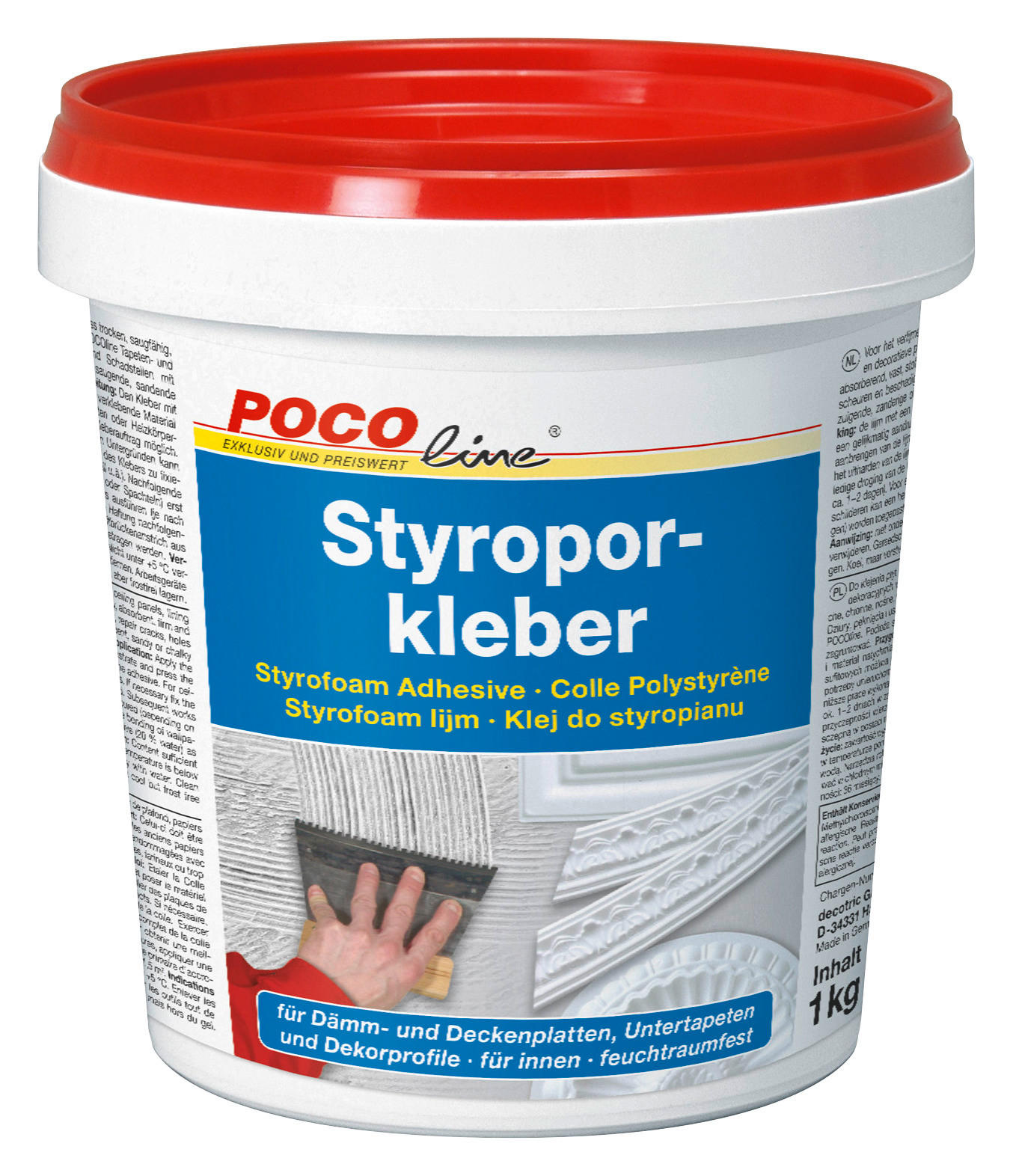 POCOline Styropor- und Hartschaumkleber ca. 1000 g Styropor-/u.Hartschaumkleber 1kg - POCOline