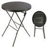 VCM Stehtisch schwarz Kunststoff H/D: ca. 110x80 cm Stehtisch - schwarz (80,00/110,00cm) - VCM