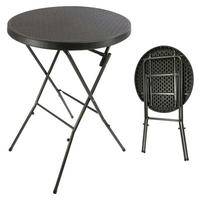 VCM Stehtisch schwarz Kunststoff H/D: ca. 110x80 cm Stehtisch - schwarz (80,00/110,00cm) - VCM